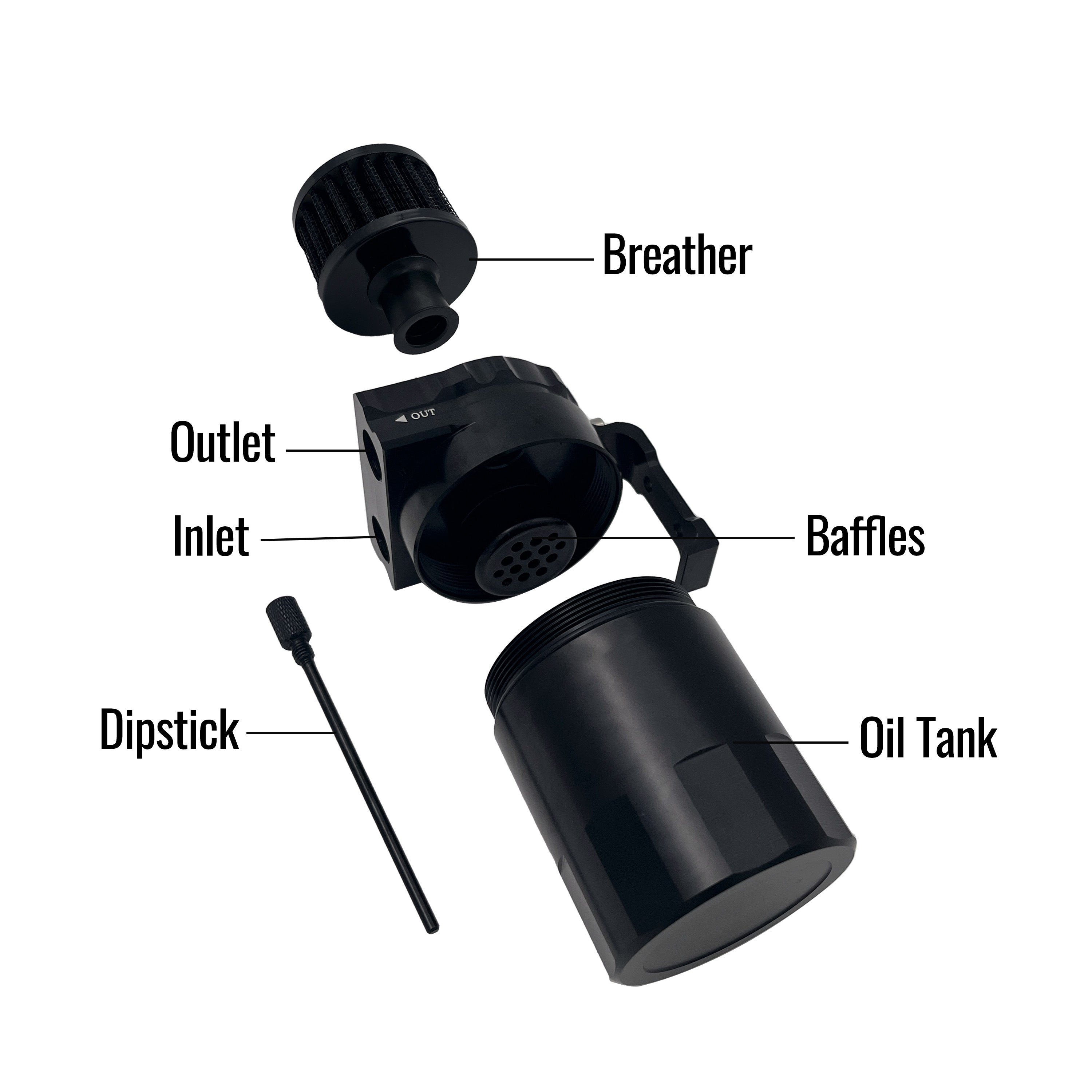 Breather Can Tank | Filter Cylinder Aluminum Universal