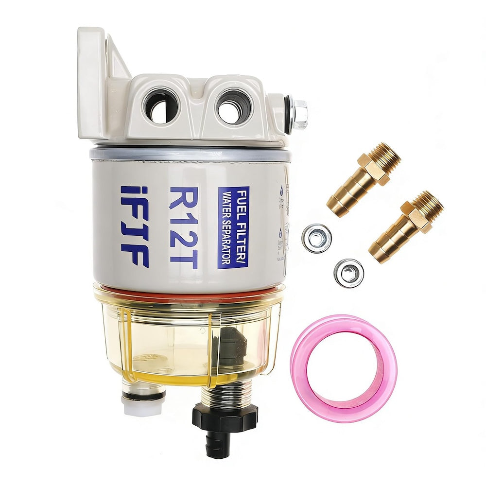 R12T Fuel Water Separator Marine Assembly ā iFJF 10 Micron Complete Kit