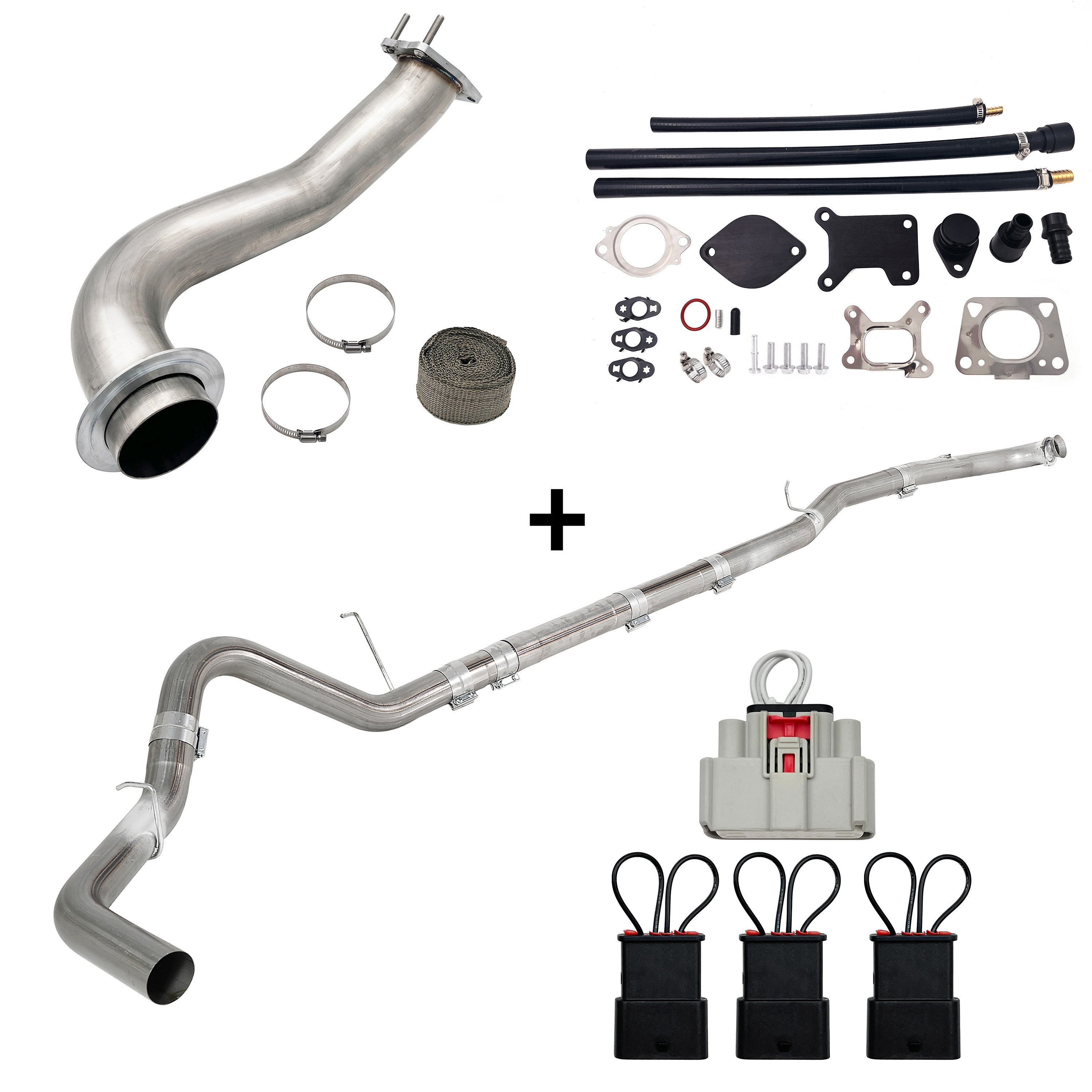 3.5" Downpipe | 4" DPF pipe | EGR Delete | 2017-2019 GM/Chevy Duramax L5P 6.6L