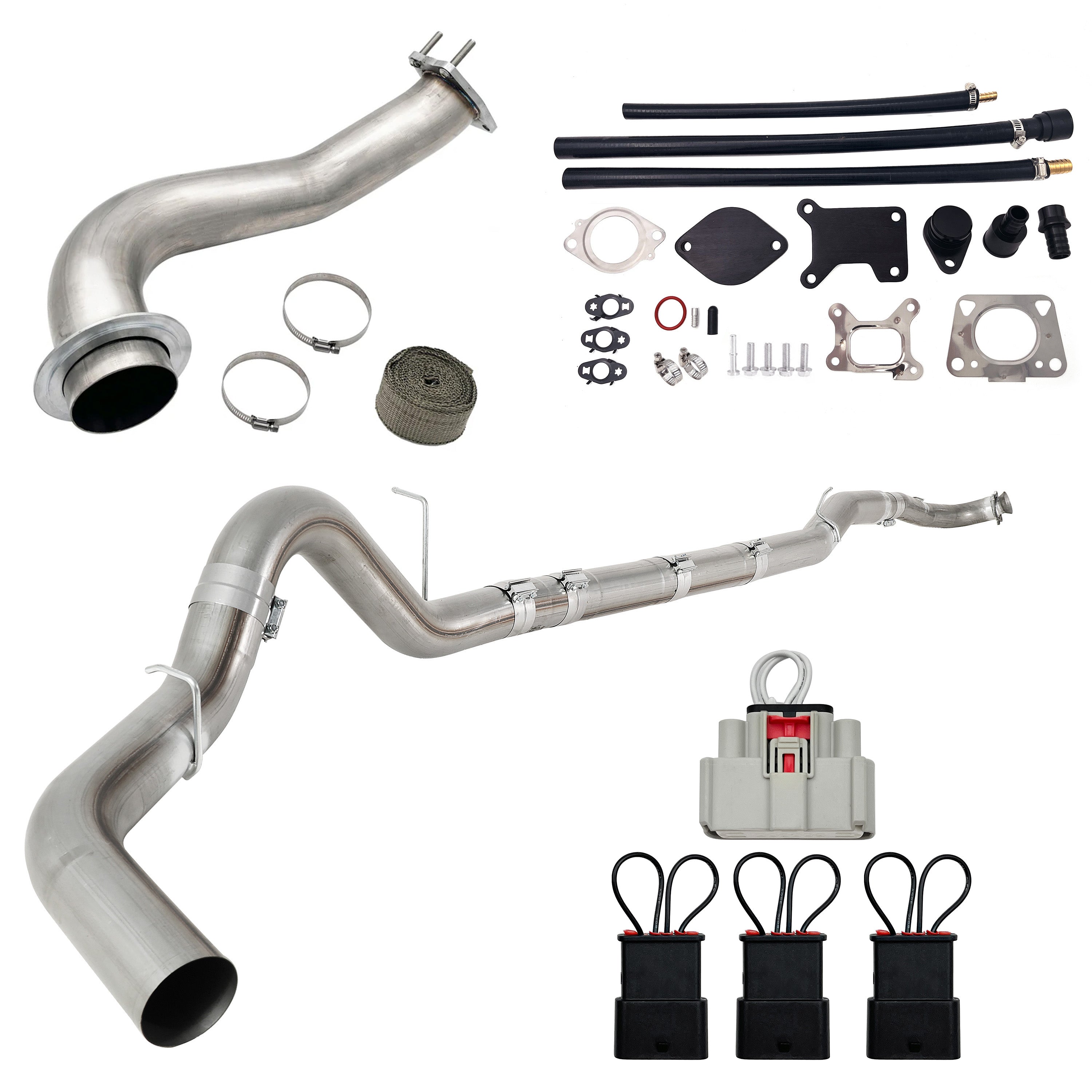 3.5" Downpipe | 5" DPF pipe | EGR Delete | 2017-2019 GM/Chevy Duramax L5P 6.6L