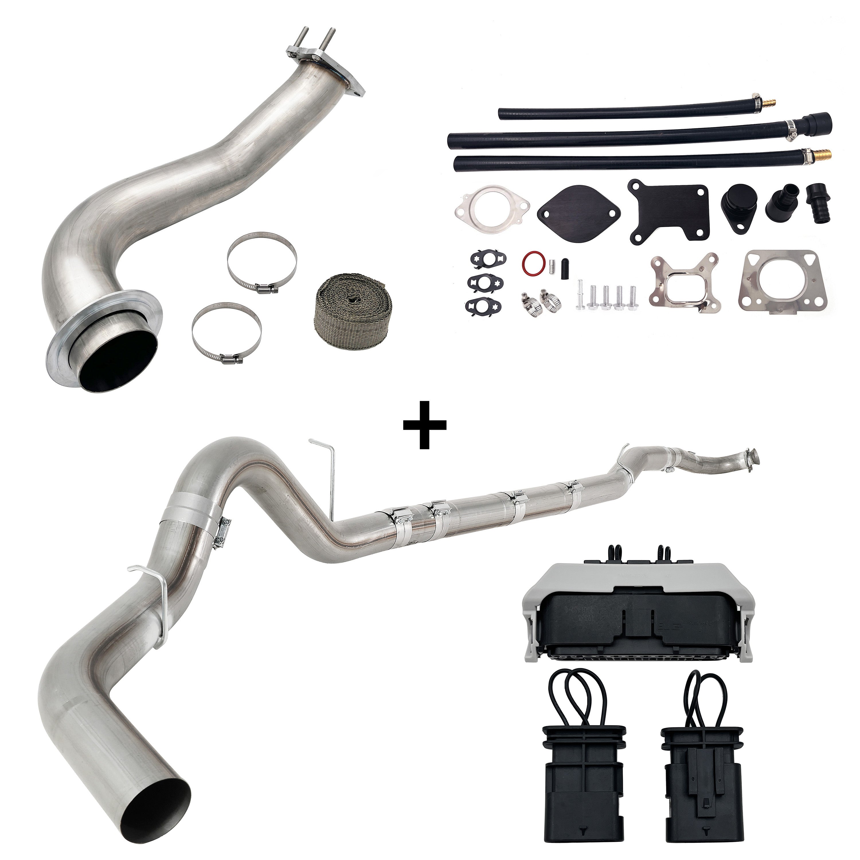 3.5" Downpipe | 5″ DPF pipe | EGR Delete | 2020-2023 GM/Chevy Duramax L5P 6.6L
