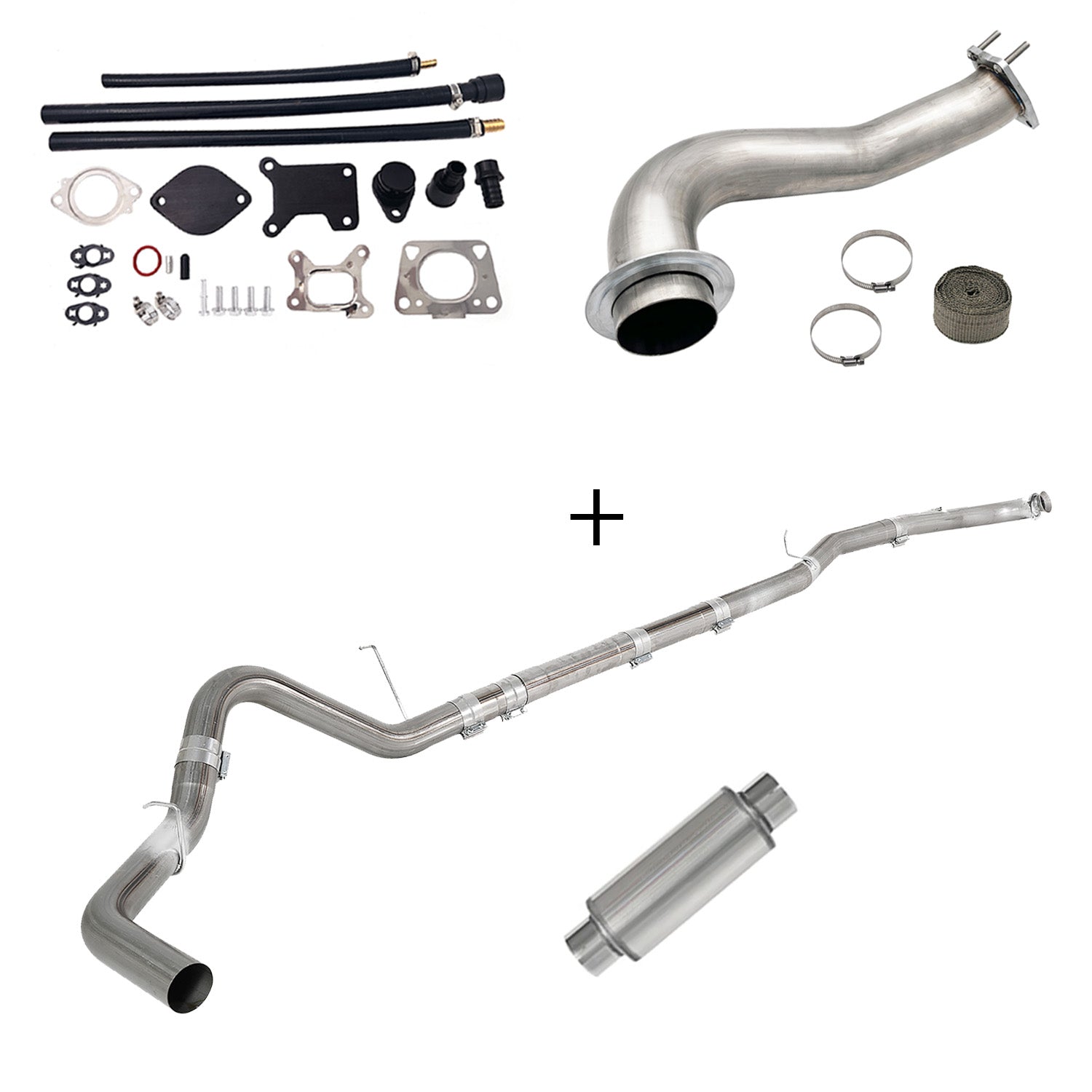 Full Delete Kit 4"/5"DPF/EGR/CCV/Downpipe| 2017-2023 GM/Chevy Duramax 6.6L