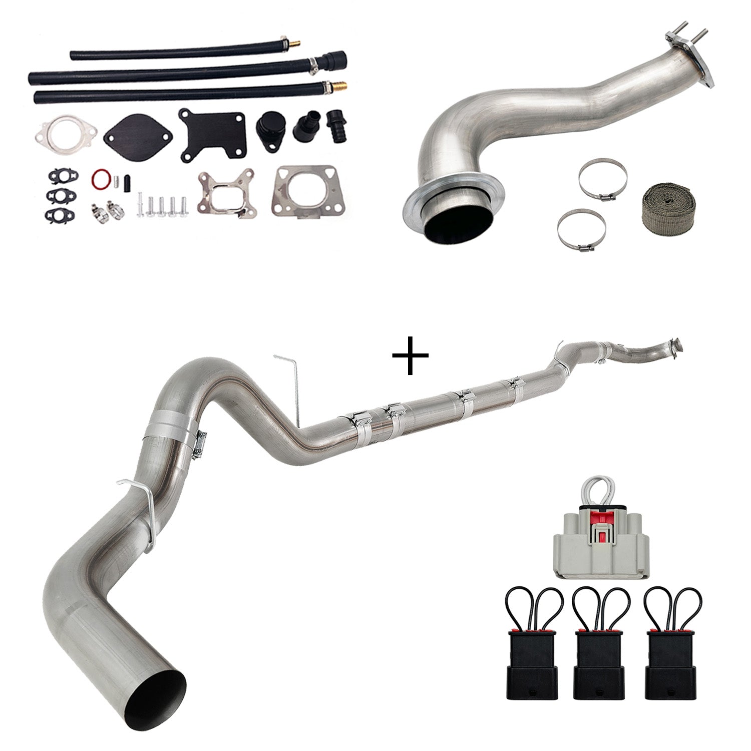 Full Delete Kit 4"/5"DPF/EGR/CCV/Downpipe| 2017-2023 GM/Chevy Duramax 6.6L