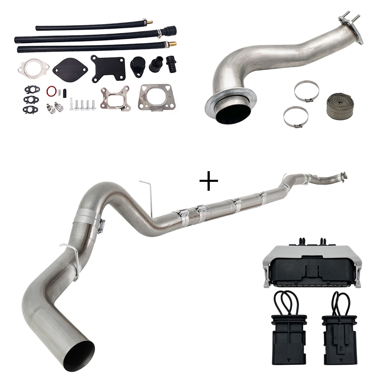 Full Delete Kit 4"/5"DPF/EGR/CCV/Downpipe| 2017-2023 GM/Chevy Duramax 6.6L
