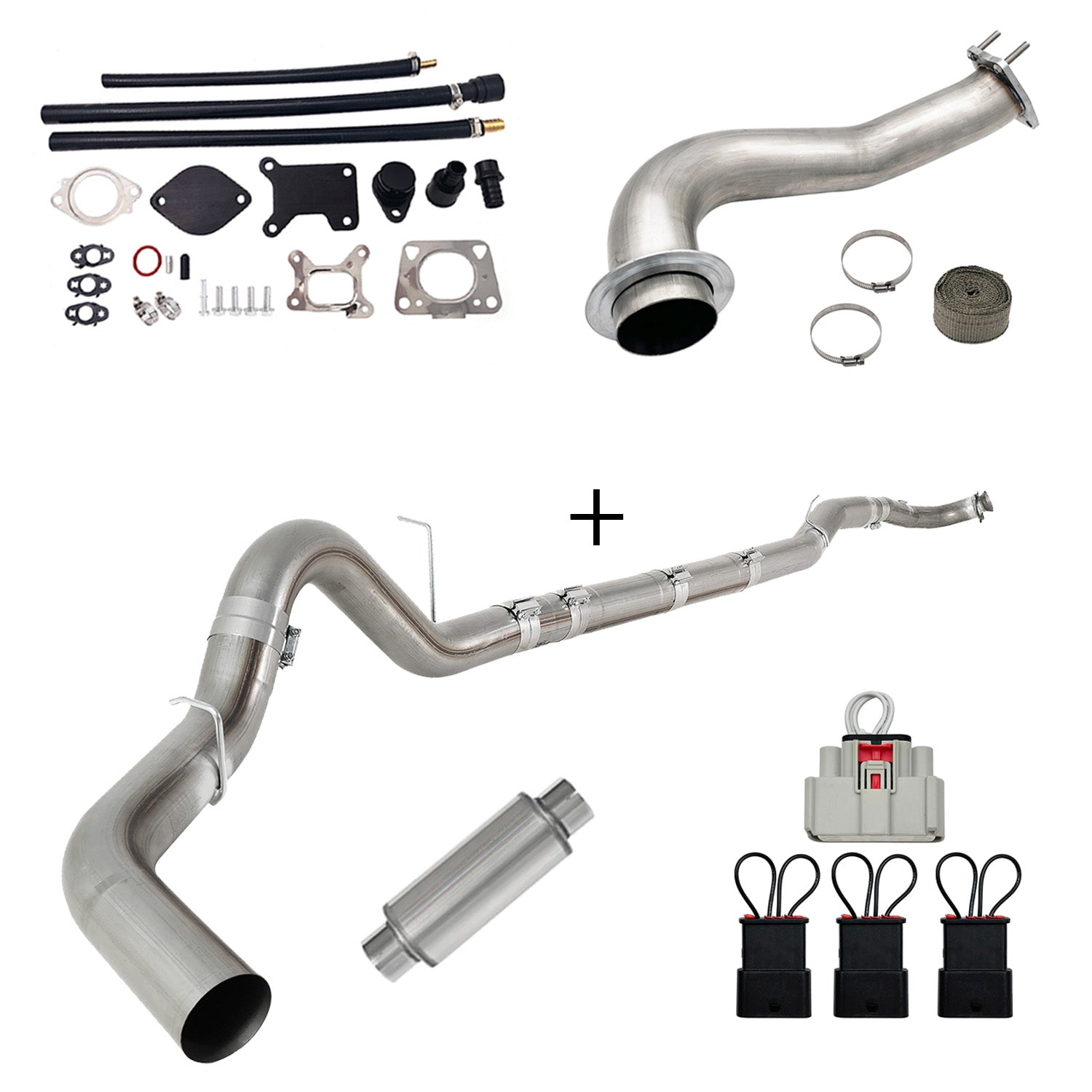 Full Delete Kit 4"/5"DPF/EGR/CCV/Downpipe| 2017-2023 GM/Chevy Duramax 6.6L