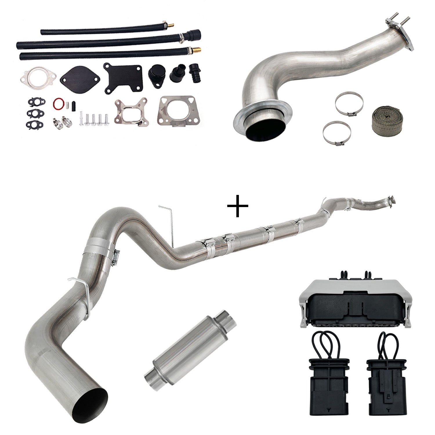 Full Delete Kit 4"/5"DPF/EGR/CCV/Downpipe| 2017-2023 GM/Chevy Duramax 6.6L