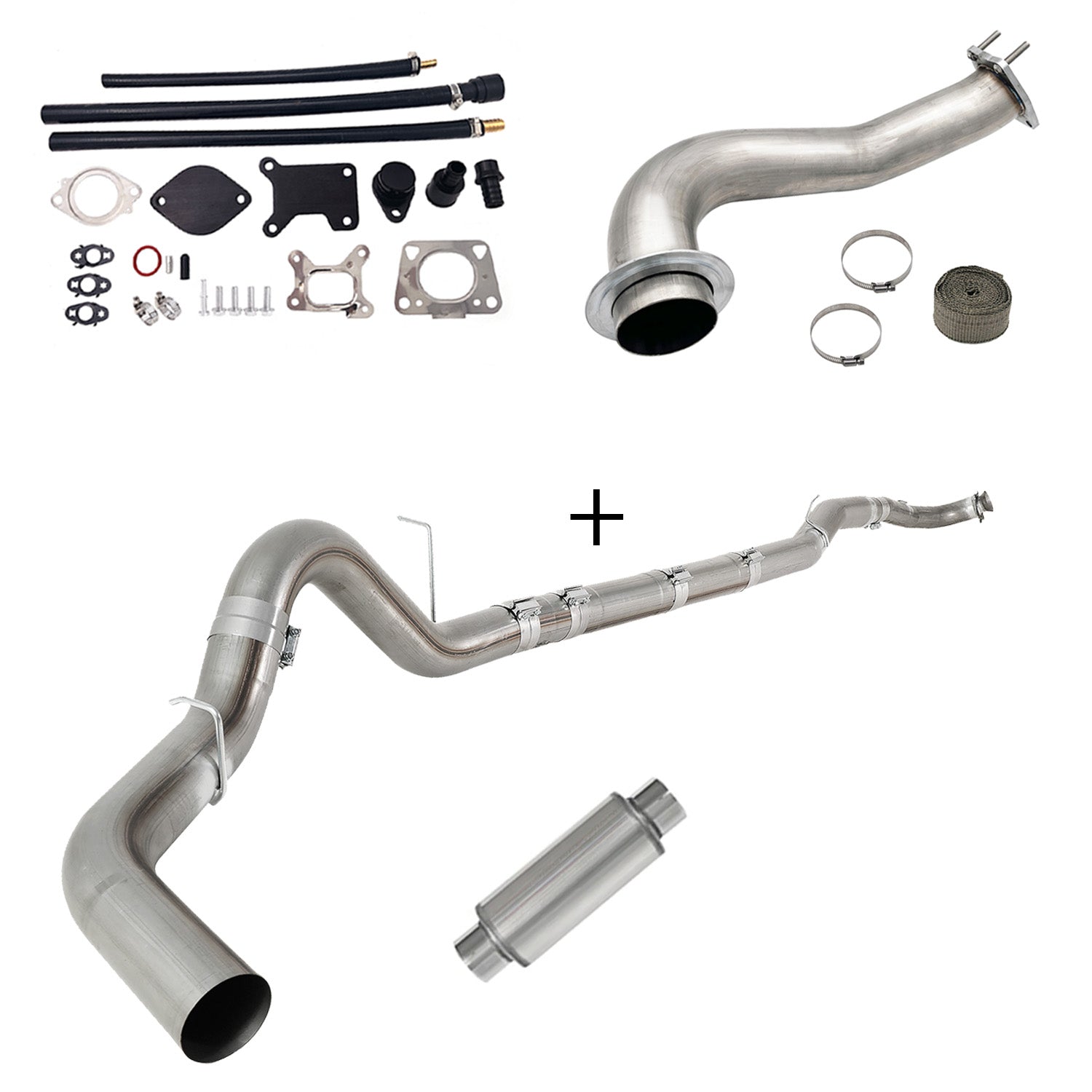 Full Delete Kit 4"/5"DPF/EGR/CCV/Downpipe| 2017-2023 GM/Chevy Duramax 6.6L