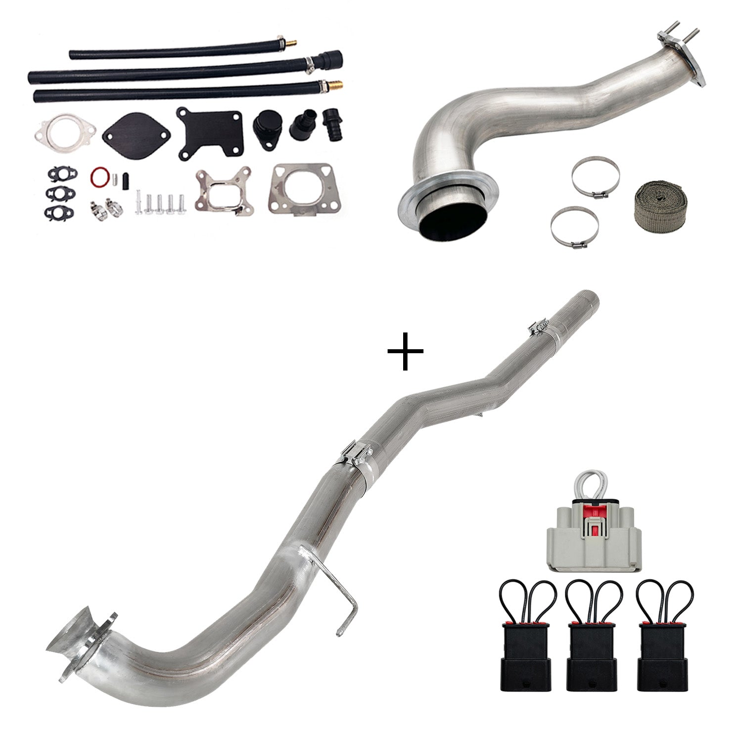 Full Delete Kit 4"/5"DPF/EGR/CCV/Downpipe| 2017-2023 GM/Chevy Duramax 6.6L