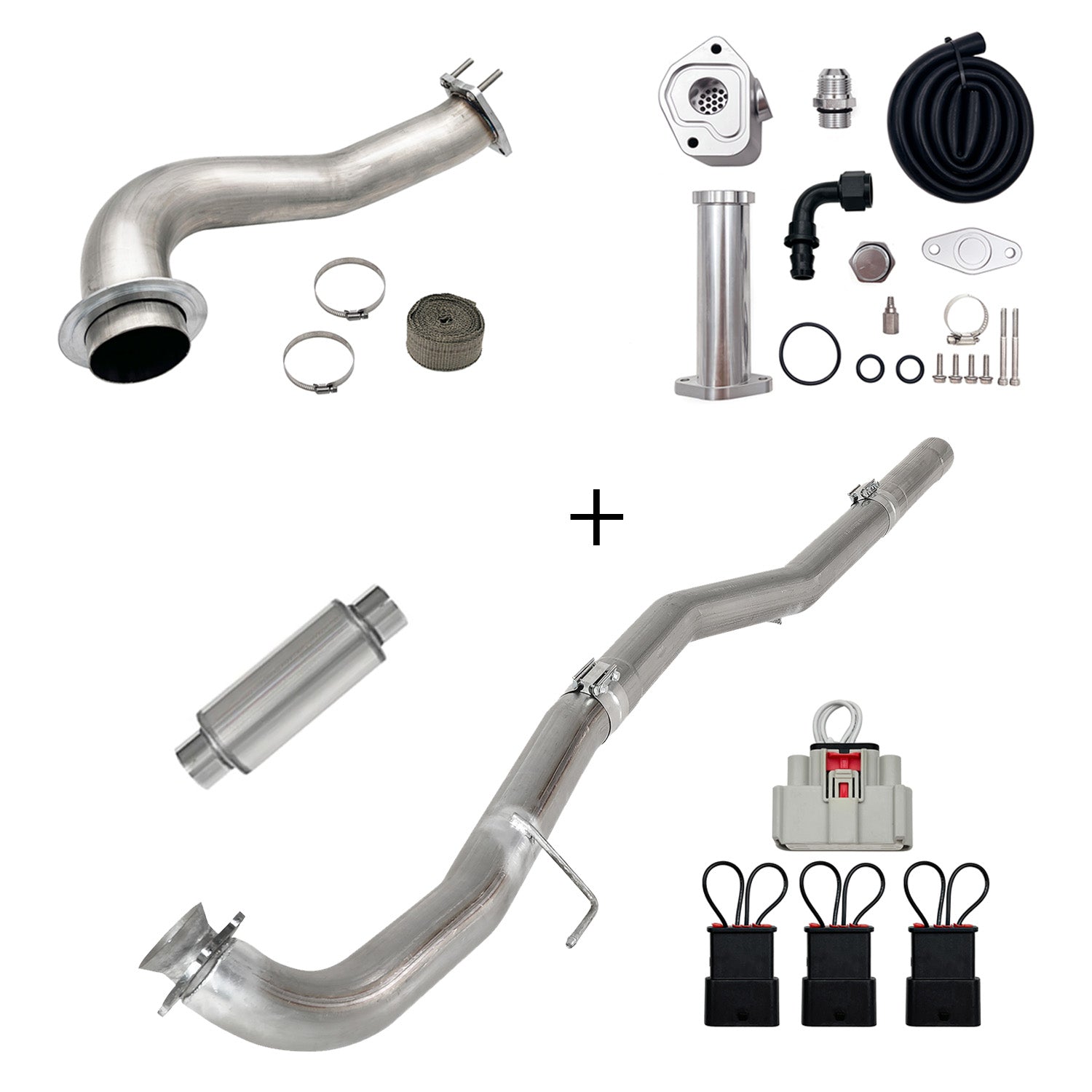 Full Delete Kit 4"/5"DPF/EGR/CCV/Downpipe| 2017-2023 GM/Chevy Duramax 6.6L