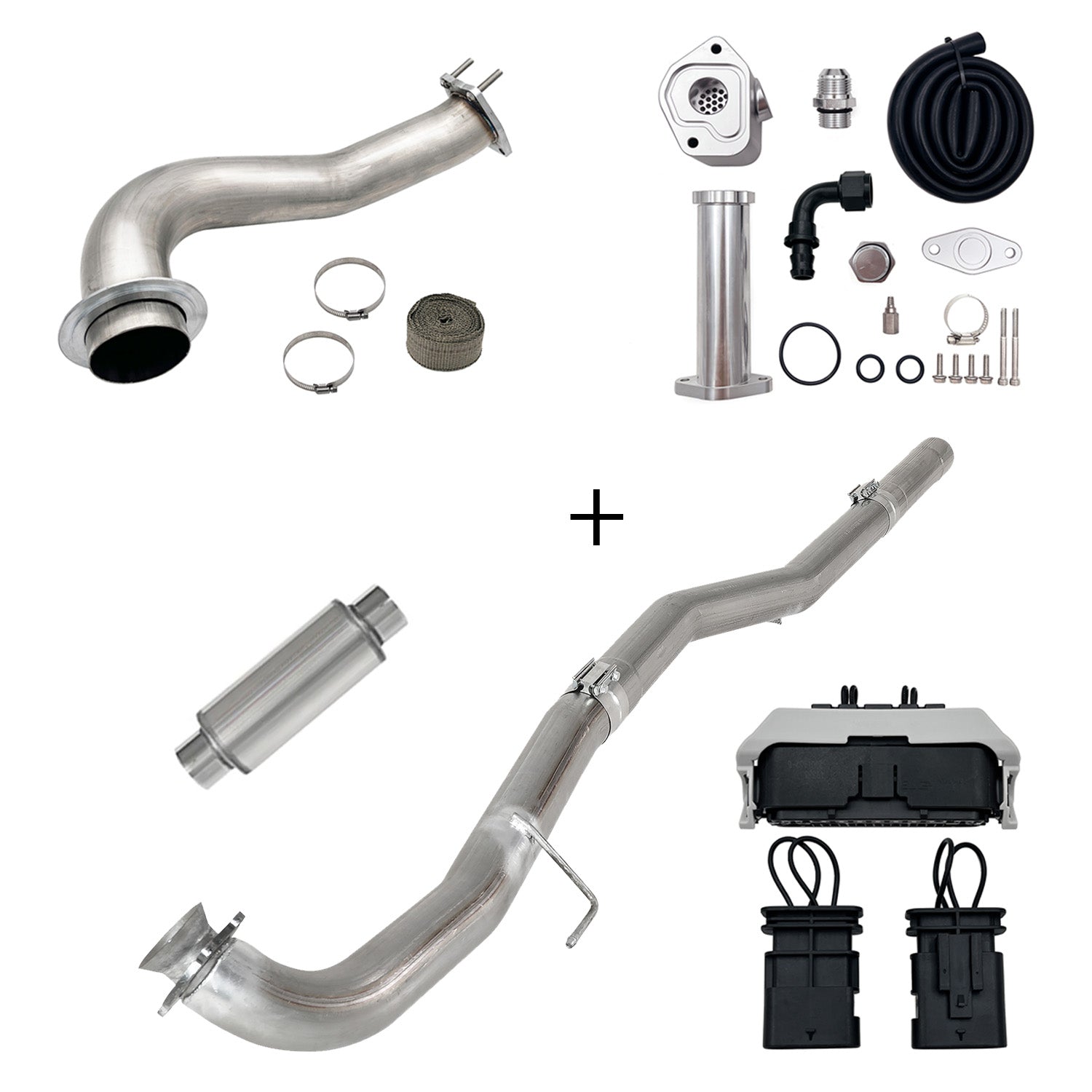 Full Delete Kit 4"/5"DPF/EGR/CCV/Downpipe| 2017-2023 GM/Chevy Duramax 6.6L