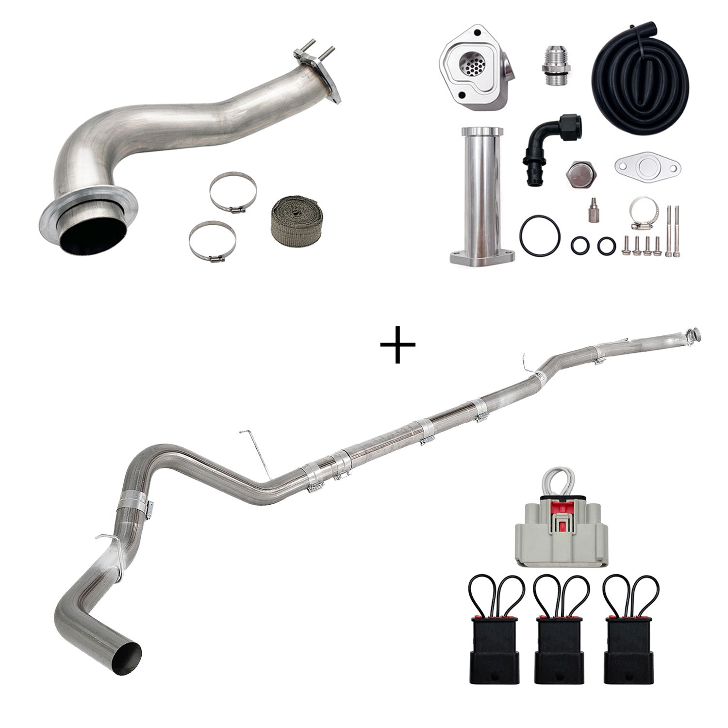 Full Delete Kit 4"/5"DPF/EGR/CCV/Downpipe| 2017-2023 GM/Chevy Duramax 6.6L