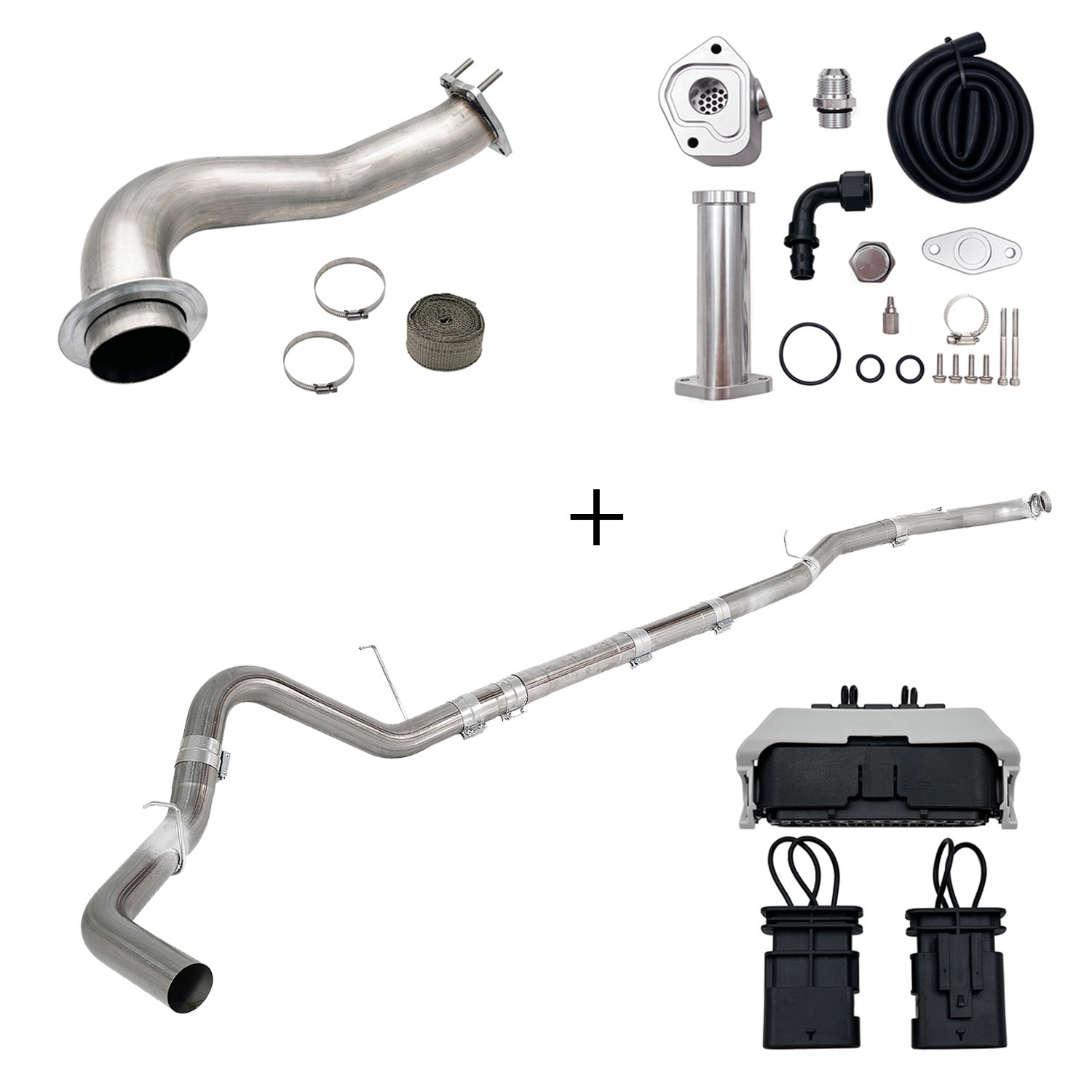 Full Delete Kit 4"/5"DPF/EGR/CCV/Downpipe| 2017-2023 GM/Chevy Duramax 6.6L