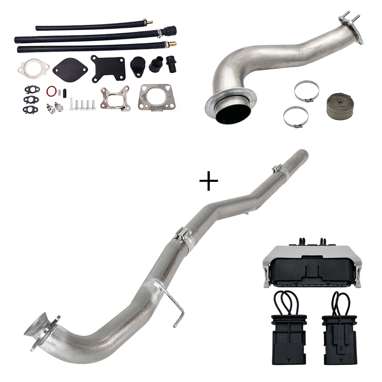 Full Delete Kit 4"/5"DPF/EGR/CCV/Downpipe| 2017-2023 GM/Chevy Duramax 6.6L