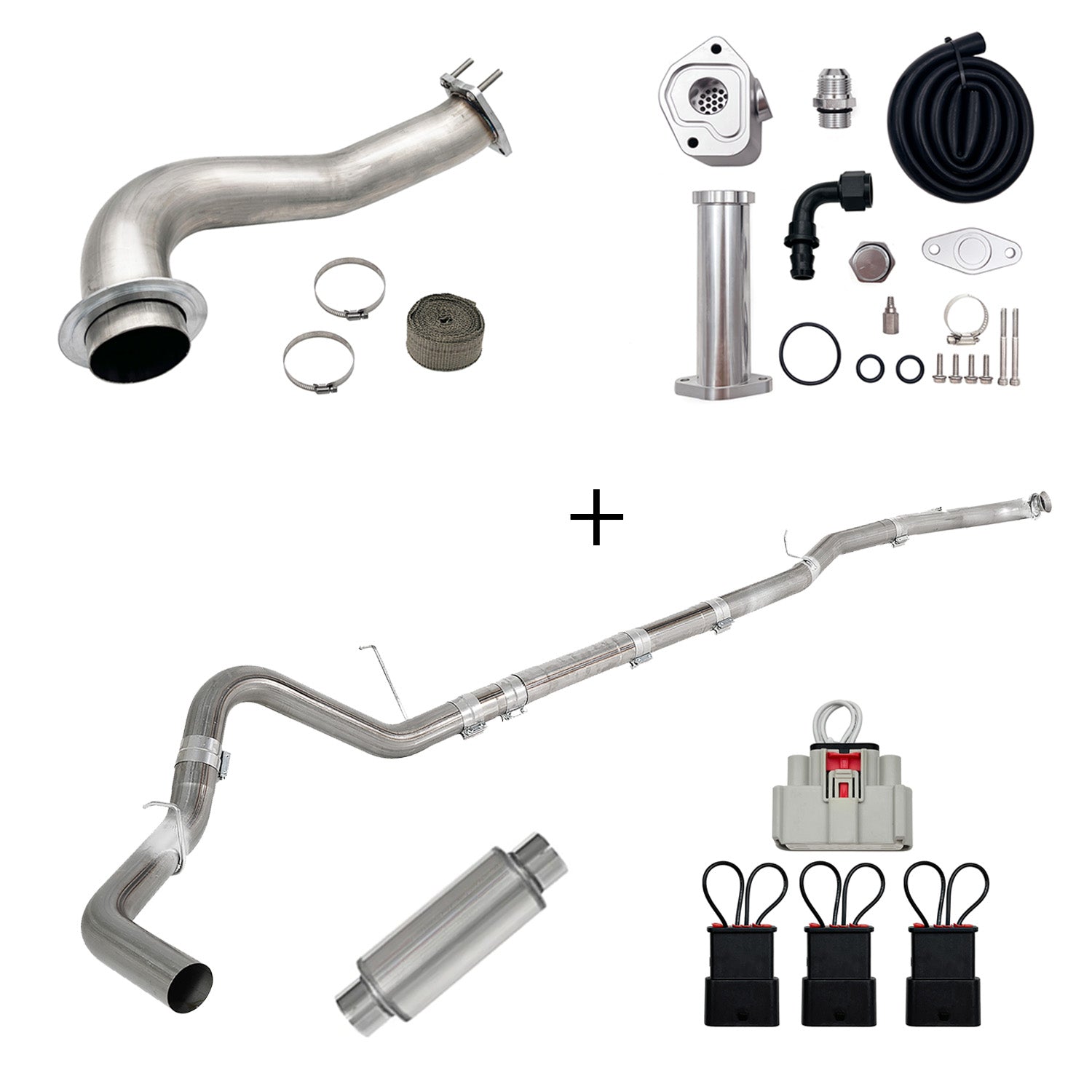 Full Delete Kit 4"/5"DPF/EGR/CCV/Downpipe| 2017-2023 GM/Chevy Duramax 6.6L