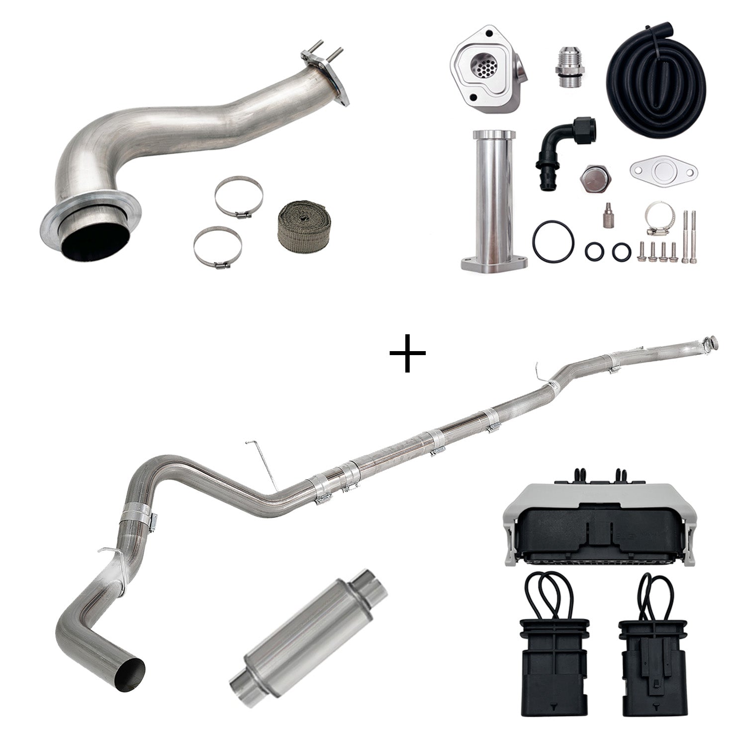 Full Delete Kit 4"/5"DPF/EGR/CCV/Downpipe| 2017-2023 GM/Chevy Duramax 6.6L