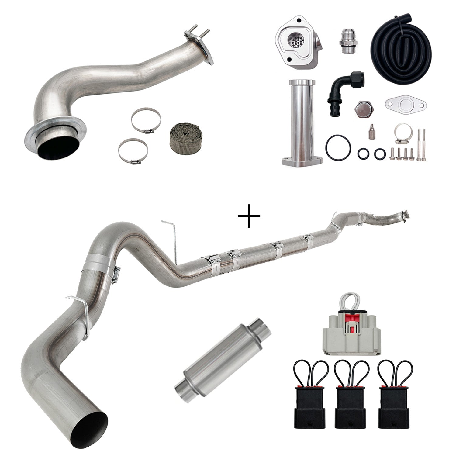 Full Delete Kit 4"/5"DPF/EGR/CCV/Downpipe| 2017-2023 GM/Chevy Duramax 6.6L