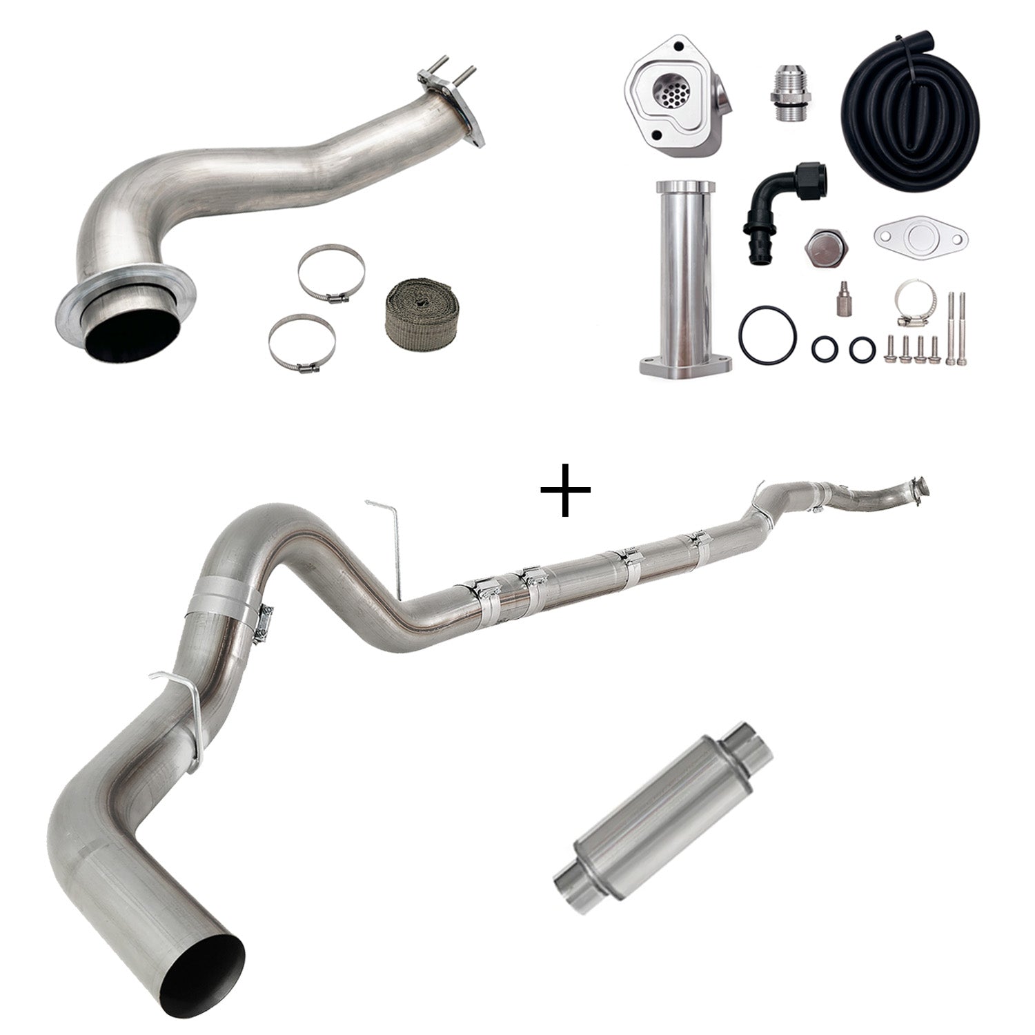 Full Delete Kit 4"/5"DPF/EGR/CCV/Downpipe| 2017-2023 GM/Chevy Duramax 6.6L