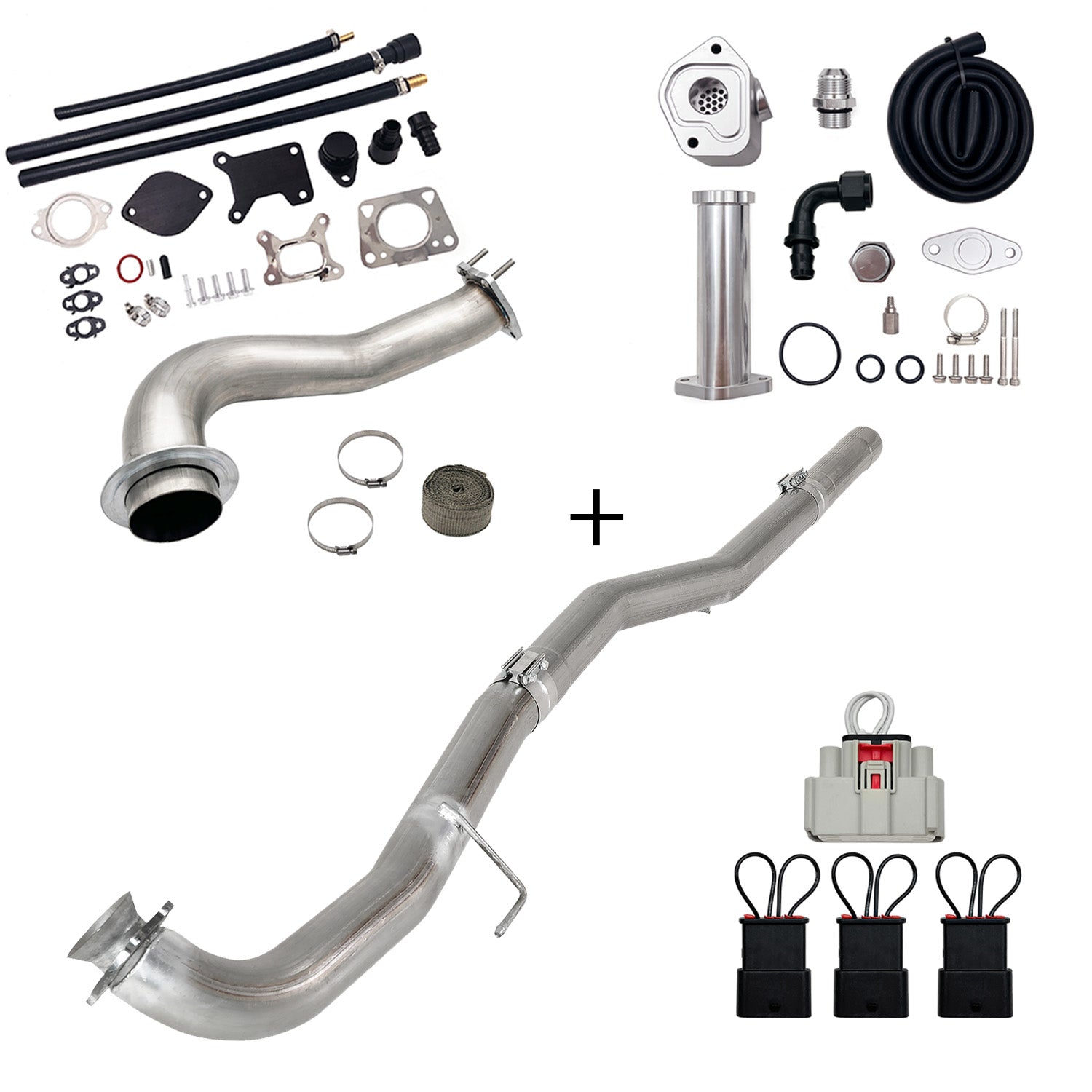 Full Delete Kit 4"/5"DPF/EGR/CCV/Downpipe| 2017-2023 GM/Chevy Duramax 6.6L