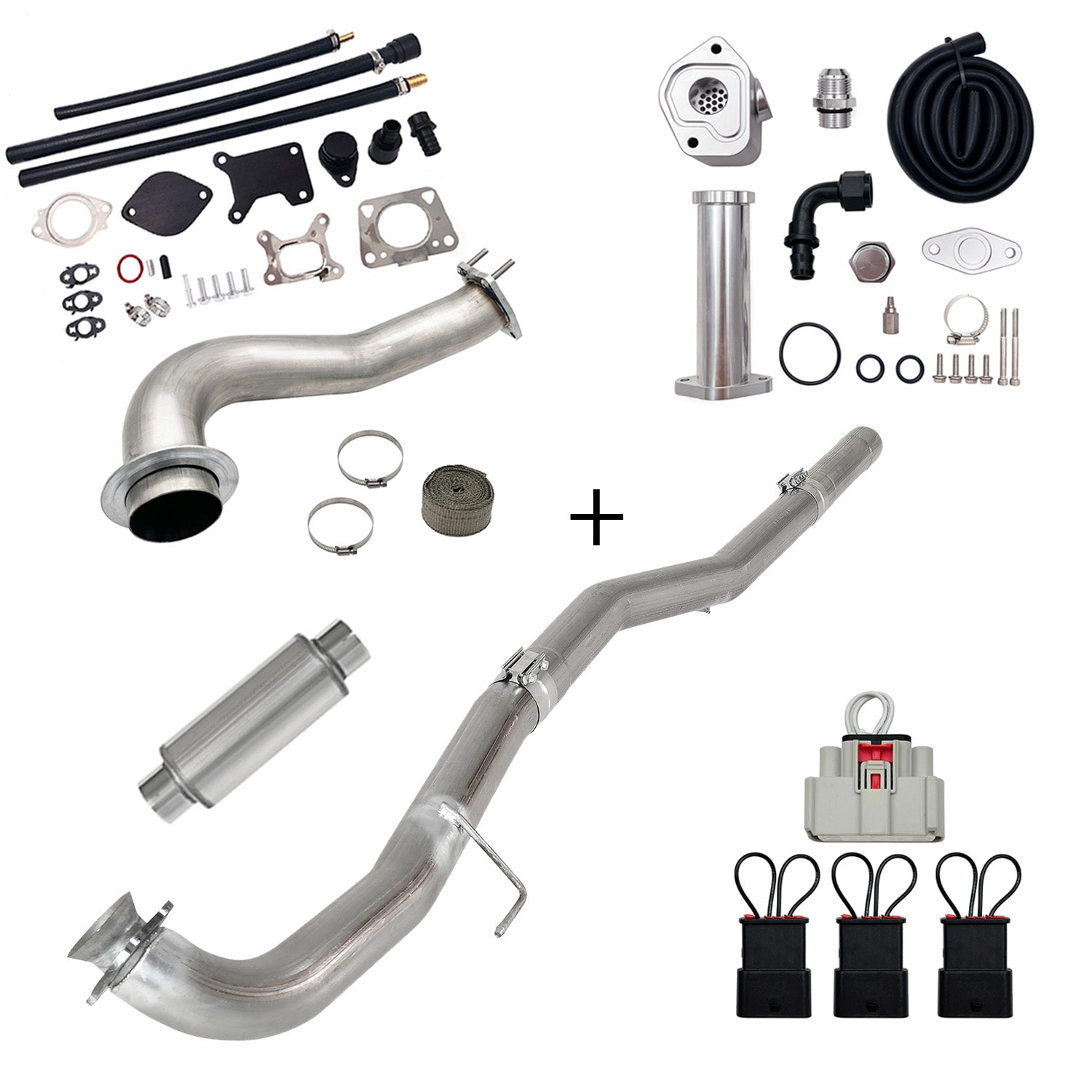 Full Delete Kit 4"/5"DPF/EGR/CCV/Downpipe| 2017-2023 GM/Chevy Duramax 6.6L
