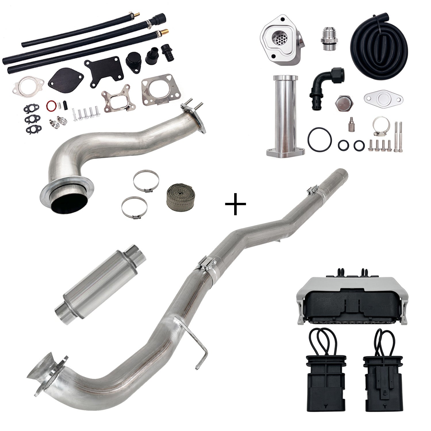Full Delete Kit 4"/5"DPF/EGR/CCV/Downpipe| 2017-2023 GM/Chevy Duramax 6.6L