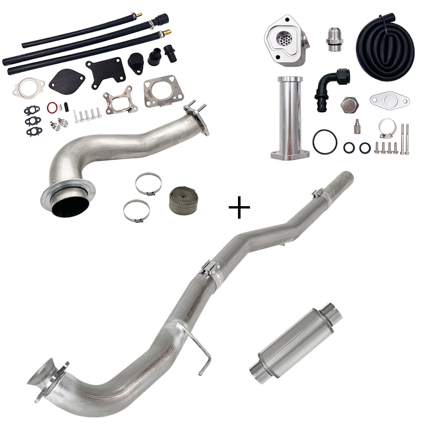 Full Delete Kit 4"/5"DPF/EGR/CCV/Downpipe| 2017-2023 GM/Chevy Duramax 6.6L