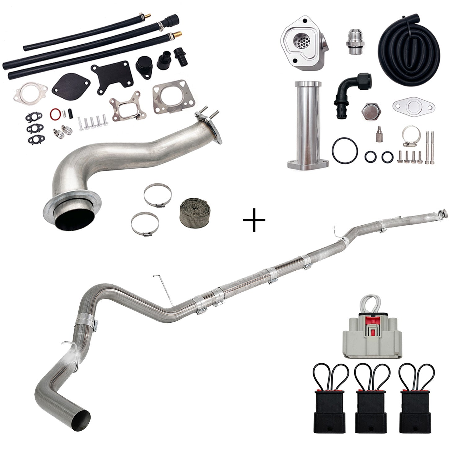 Full Delete Kit 4"/5"DPF/EGR/CCV/Downpipe| 2017-2023 GM/Chevy Duramax 6.6L