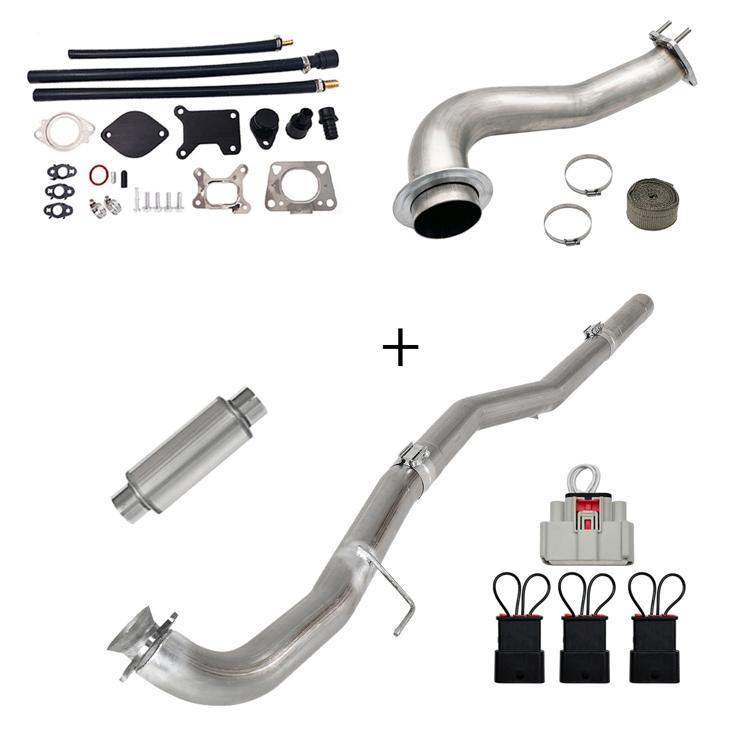 Full Delete Kit 4"/5"DPF/EGR/CCV/Downpipe| 2017-2023 GM/Chevy Duramax 6.6L