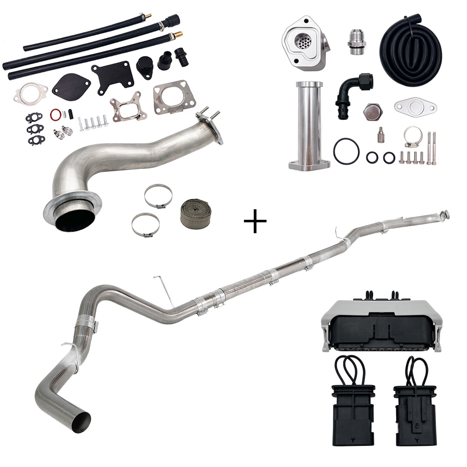 Full Delete Kit 4"/5"DPF/EGR/CCV/Downpipe| 2017-2023 GM/Chevy Duramax 6.6L