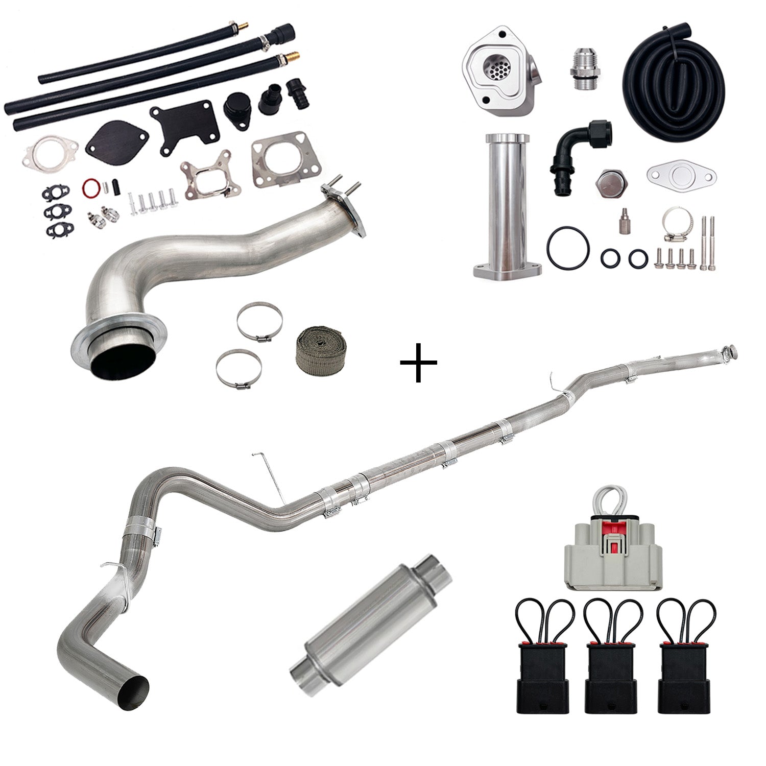 Full Delete Kit 4"/5"DPF/EGR/CCV/Downpipe| 2017-2023 GM/Chevy Duramax 6.6L
