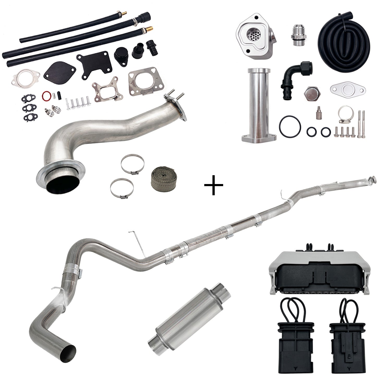 Full Delete Kit 4"/5"DPF/EGR/CCV/Downpipe| 2017-2023 GM/Chevy Duramax 6.6L