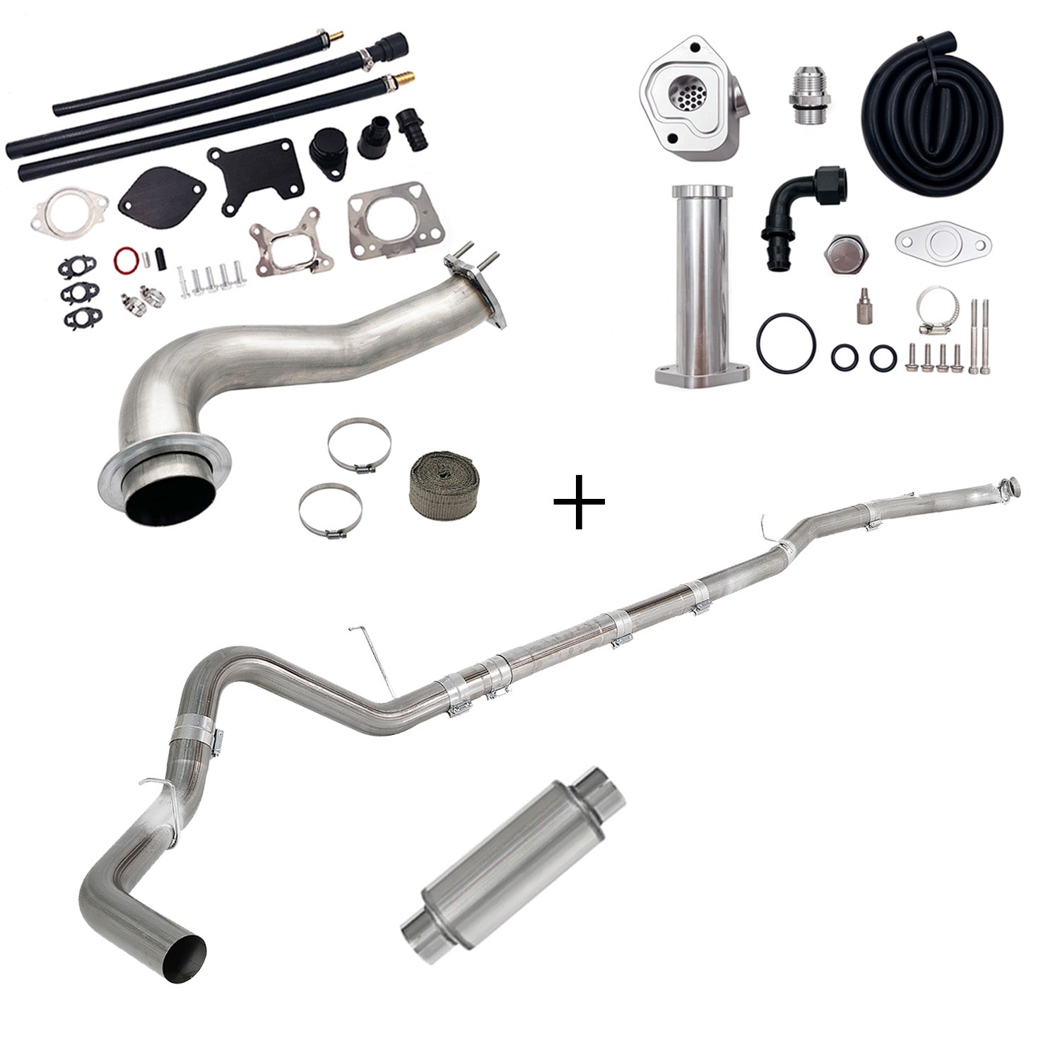 Full Delete Kit 4"/5"DPF/EGR/CCV/Downpipe| 2017-2023 GM/Chevy Duramax 6.6L