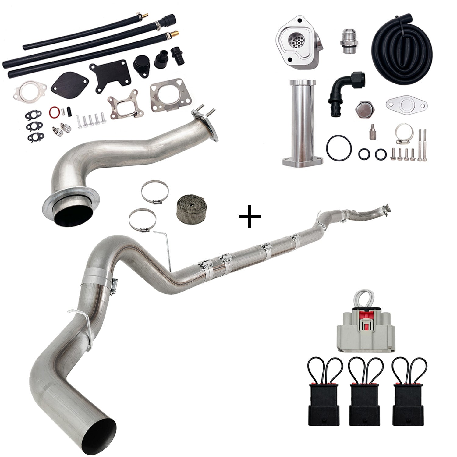 Full Delete Kit 4"/5"DPF/EGR/CCV/Downpipe| 2017-2023 GM/Chevy Duramax 6.6L
