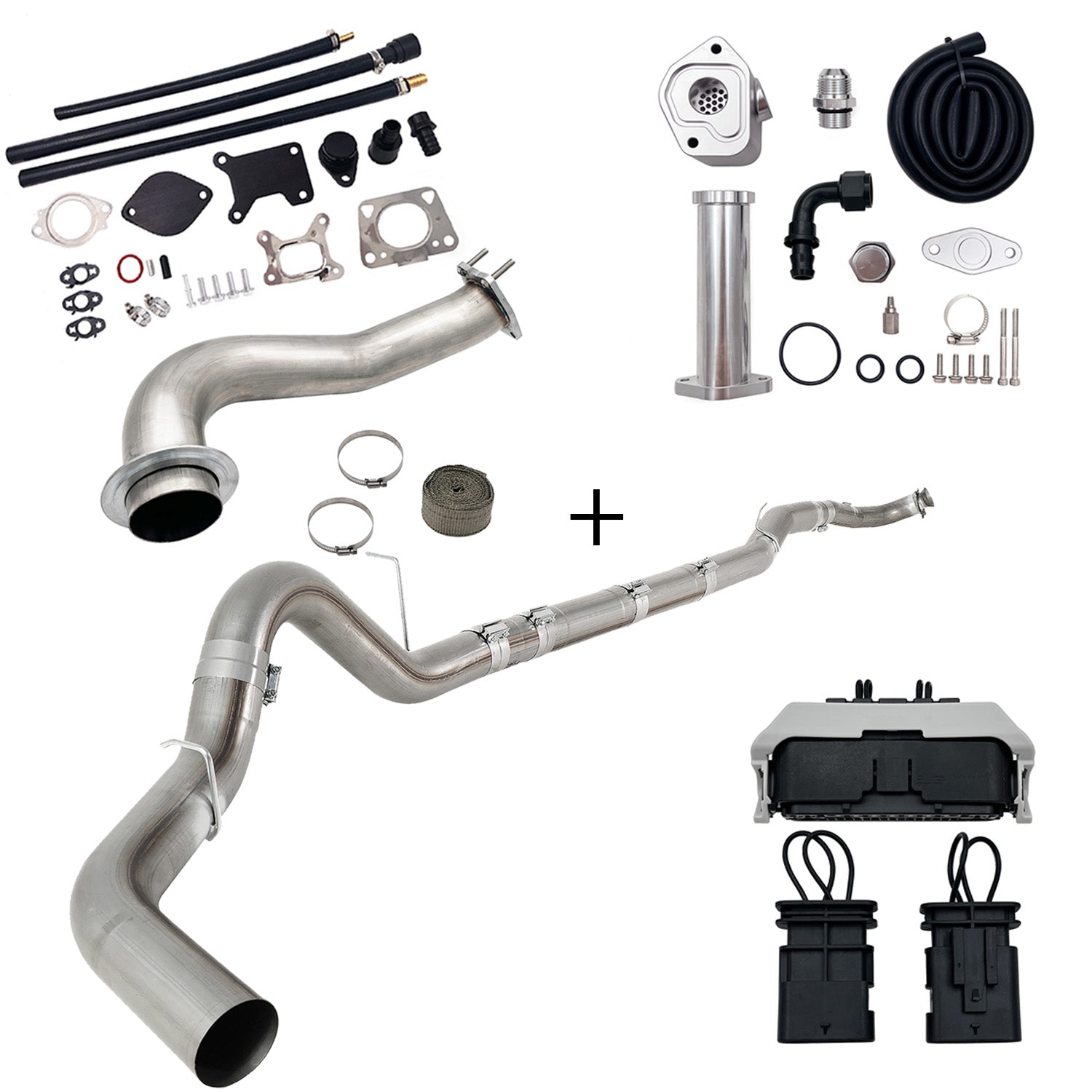 Full Delete Kit 4"/5"DPF/EGR/CCV/Downpipe| 2017-2023 GM/Chevy Duramax 6.6L