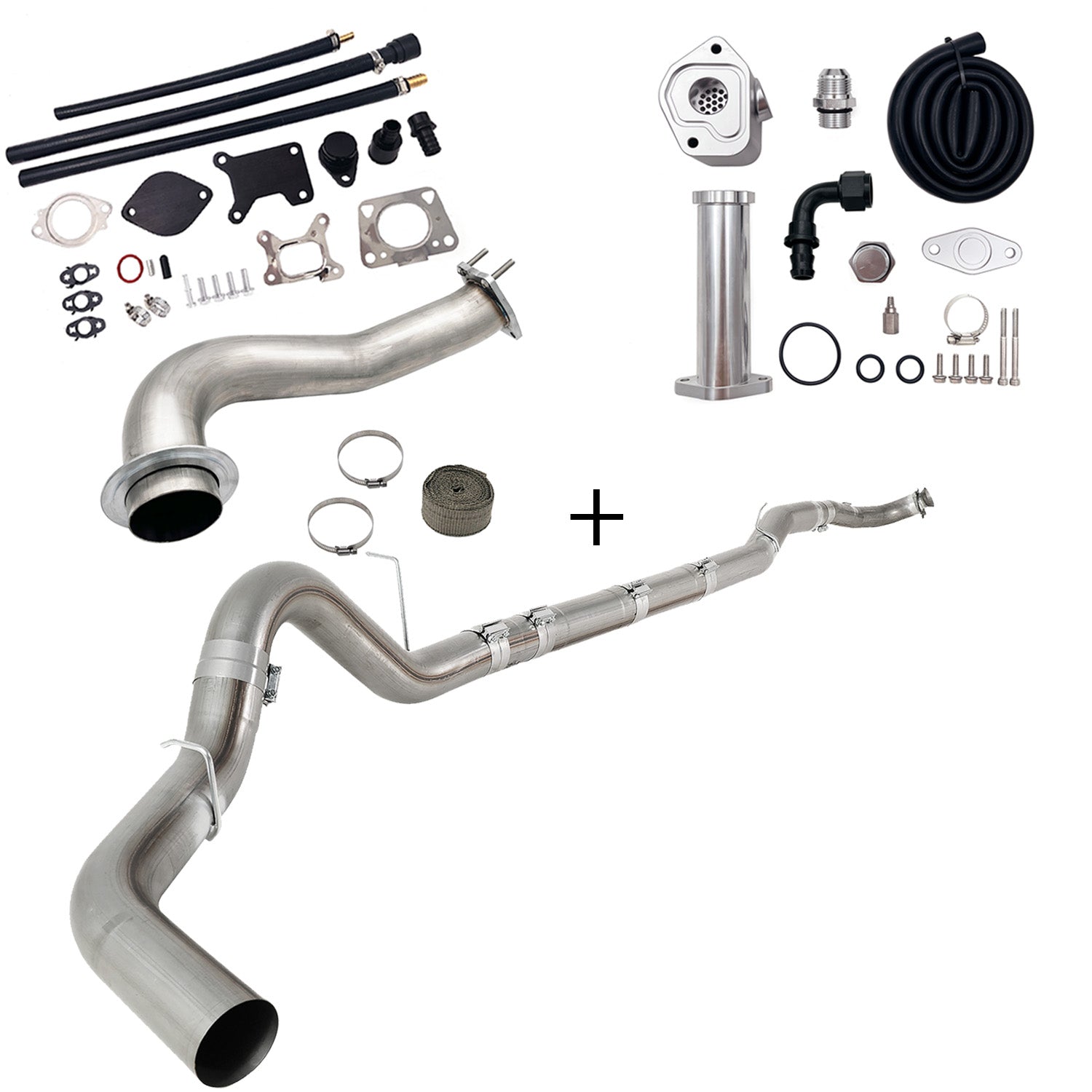 Full Delete Kit 4"/5"DPF/EGR/CCV/Downpipe| 2017-2023 GM/Chevy Duramax 6.6L