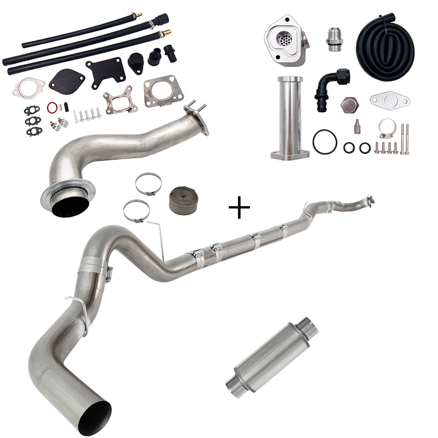 Full Delete Kit 4"/5"DPF/EGR/CCV/Downpipe| 2017-2023 GM/Chevy Duramax 6.6L