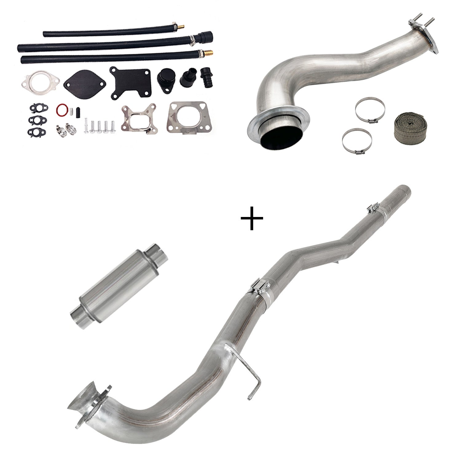 Full Delete Kit 4"/5"DPF/EGR/CCV/Downpipe| 2017-2023 GM/Chevy Duramax 6.6L