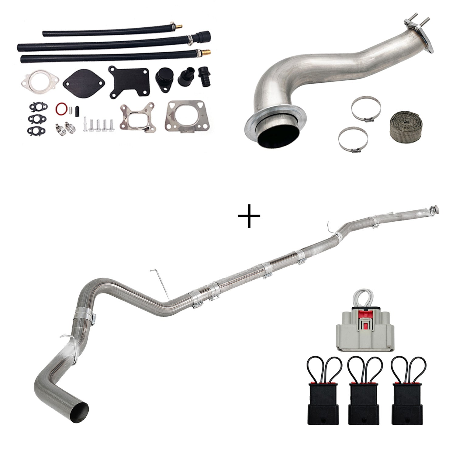 Full Delete Kit 4"/5"DPF/EGR/CCV/Downpipe| 2017-2023 GM/Chevy Duramax 6.6L