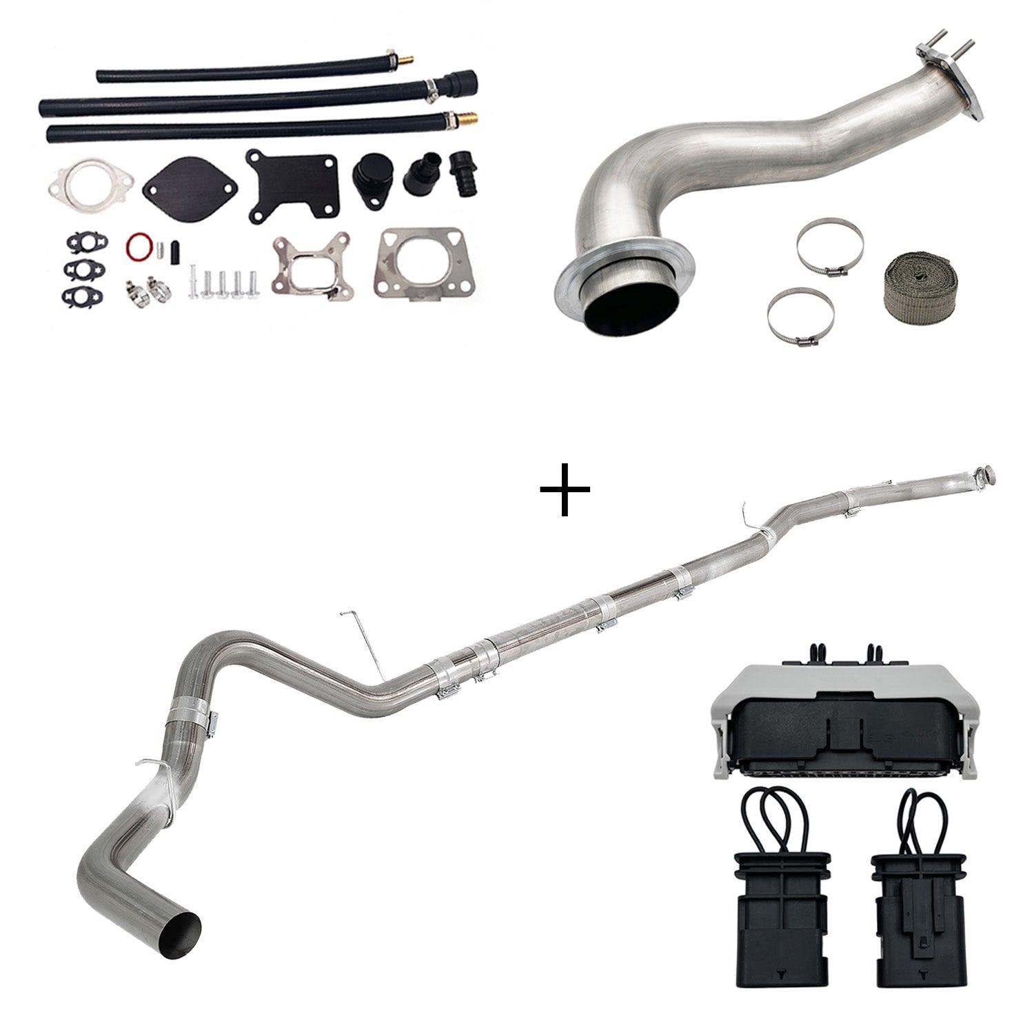 Full Delete Kit 4"/5"DPF/EGR/CCV/Downpipe| 2017-2023 GM/Chevy Duramax 6.6L