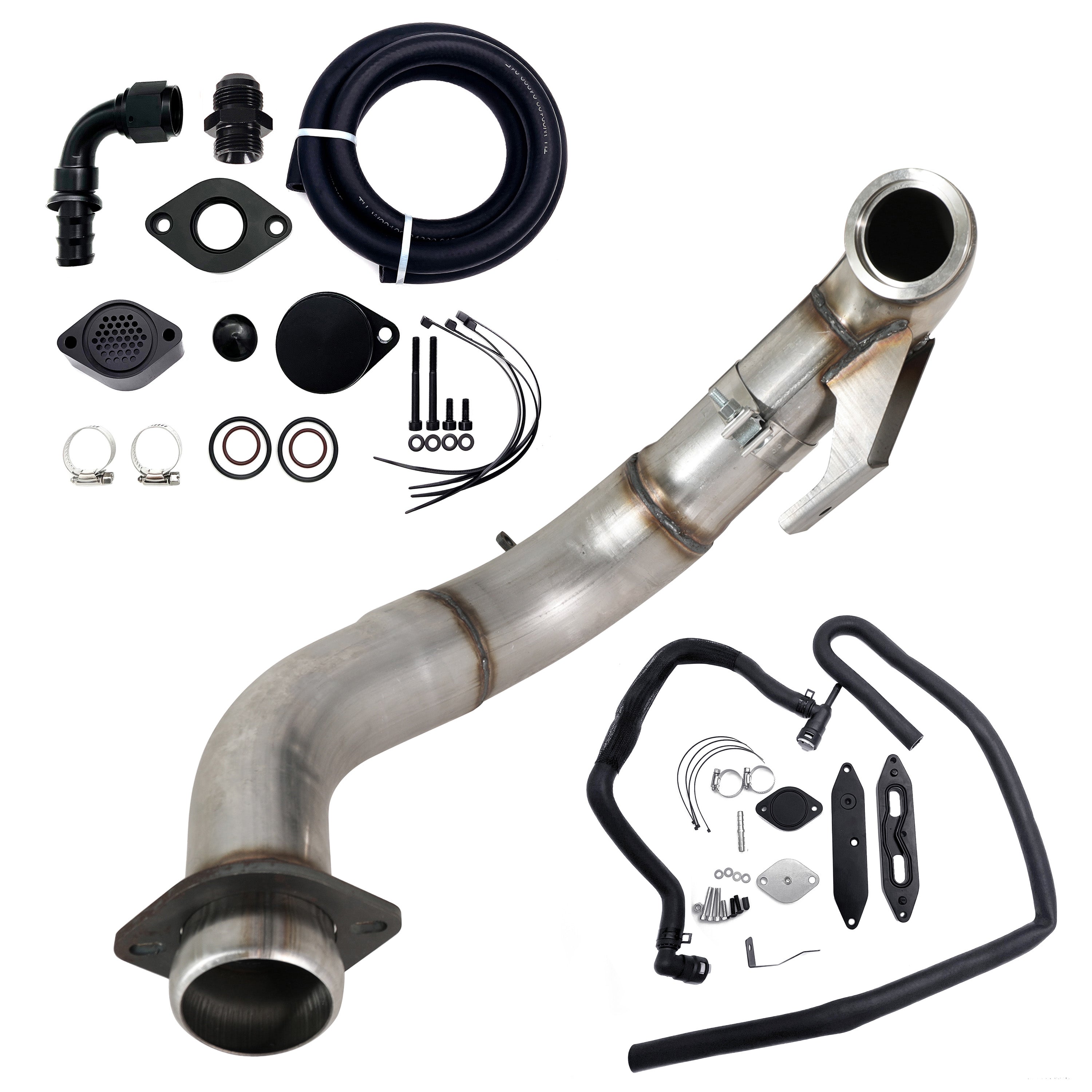 4" Downpipe| EGR Delete Kit | 2015-2019 Ford Powerstroke 6.7L
