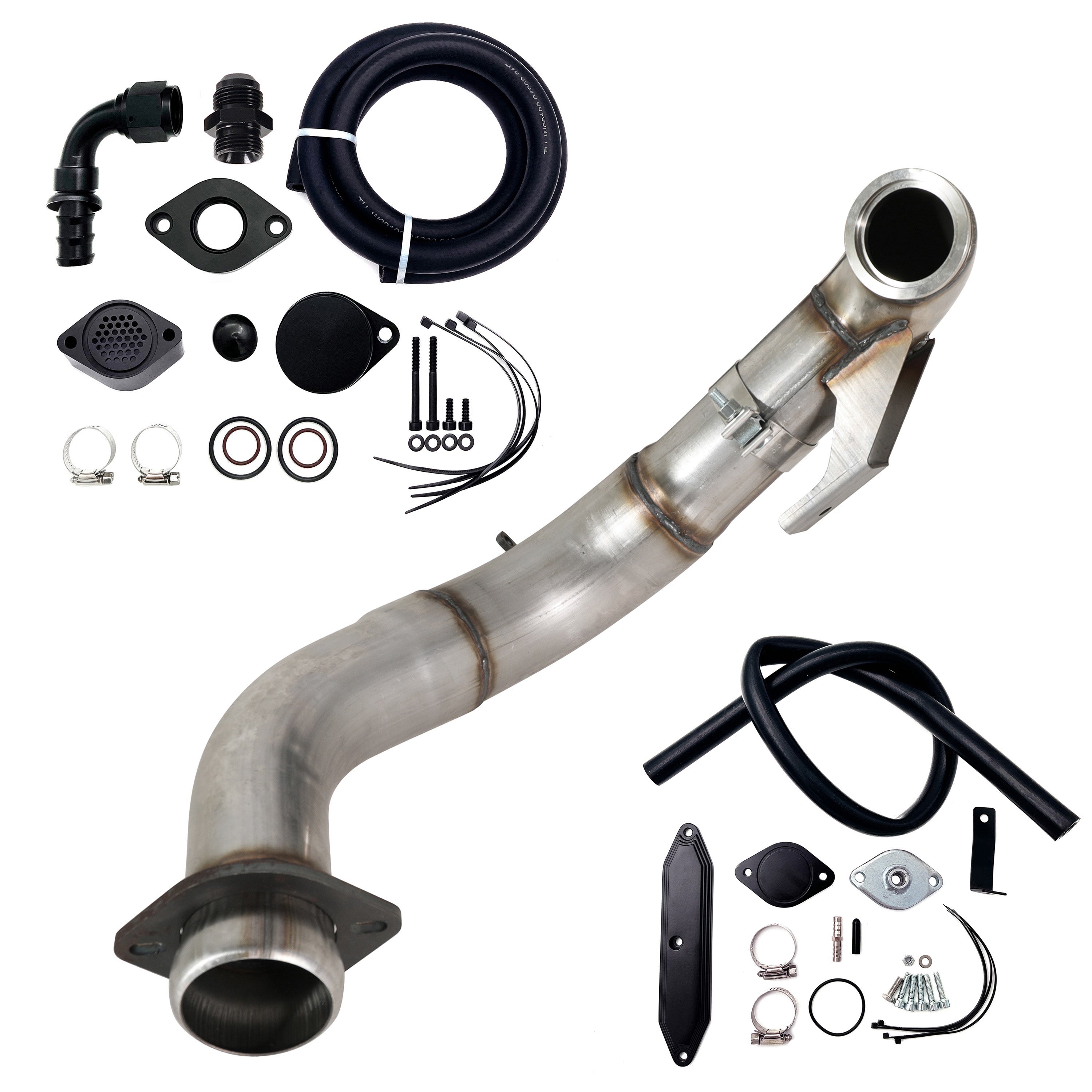 4" Downpipe| EGR Delete Kit | 2015-2019 Ford Powerstroke 6.7L