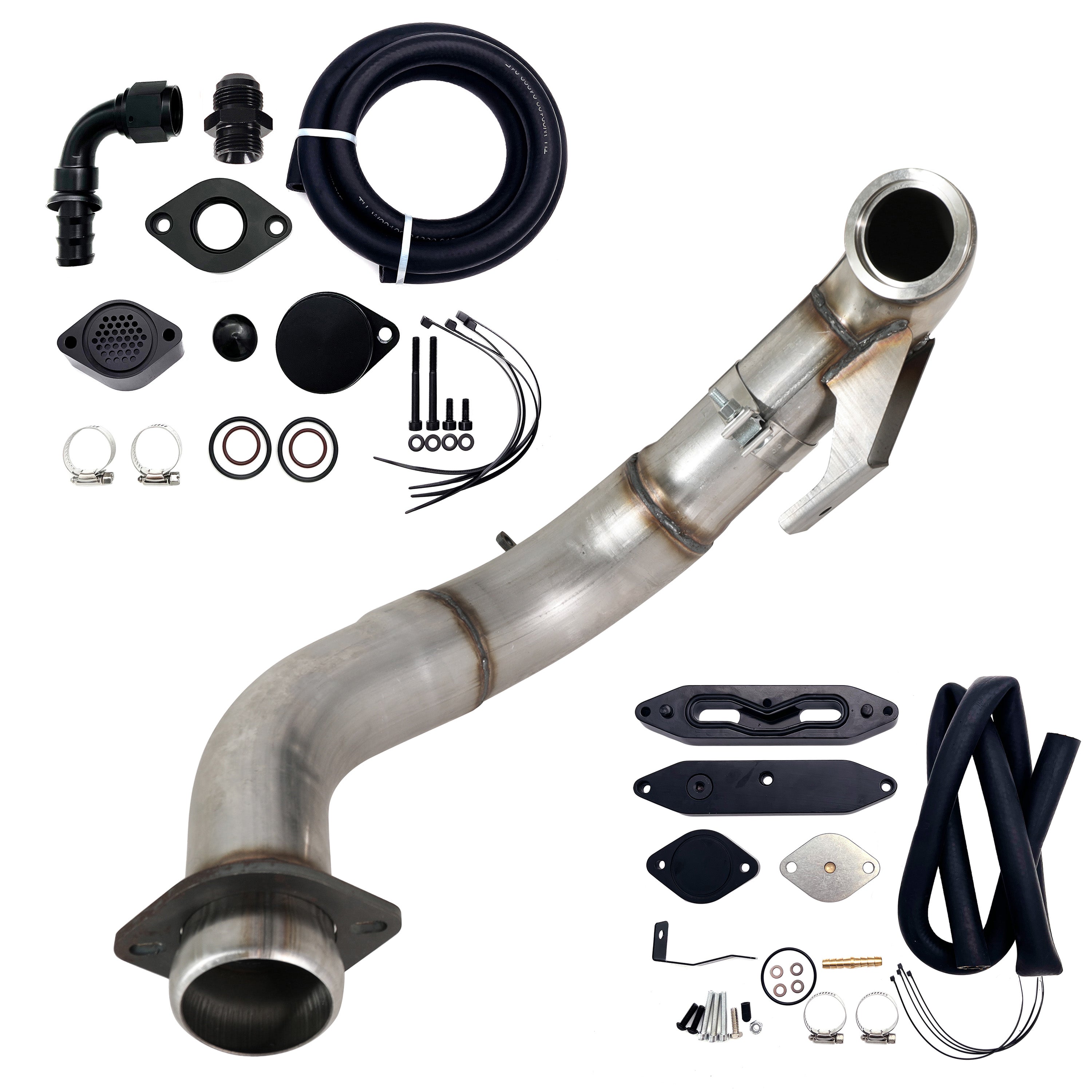 4" Downpipe| EGR Delete Kit | 2015-2019 Ford Powerstroke 6.7L