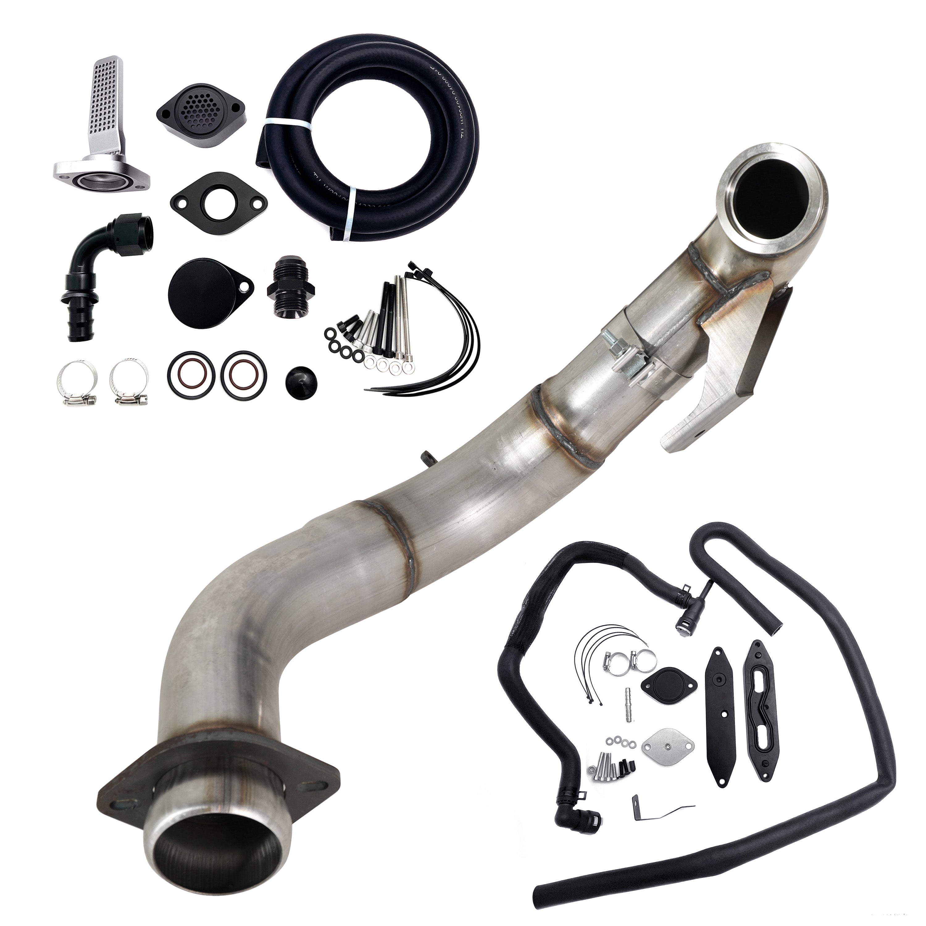 4" Downpipe| EGR Delete Kit | 2015-2019 Ford Powerstroke 6.7L