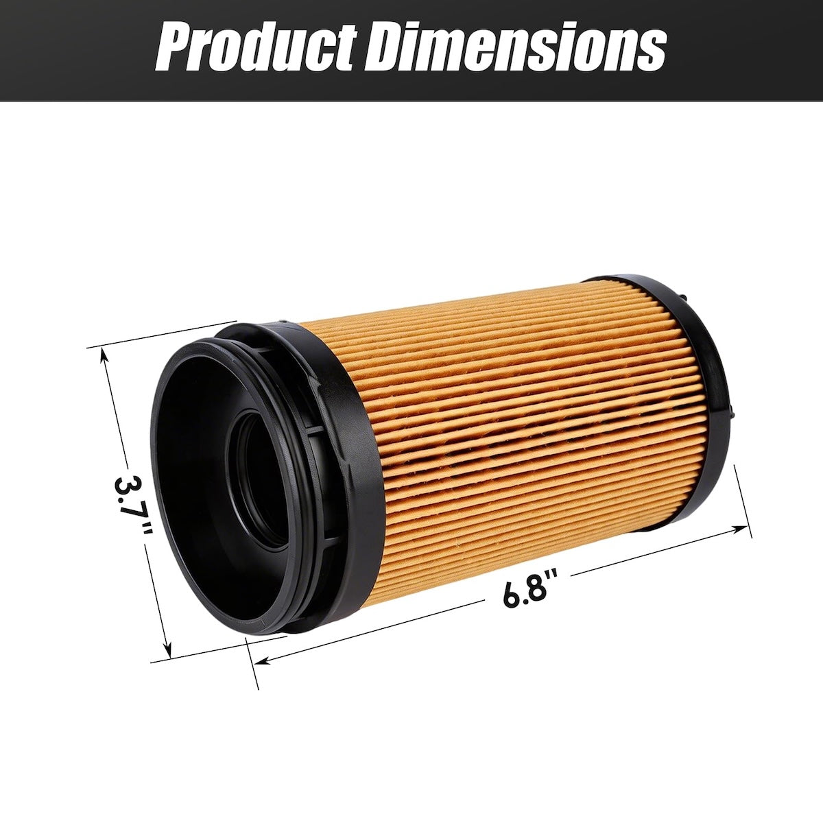 iFJF 68677810AA Oil Filter top view showing anti-drain back valve and pre-lubricated gasket — compatible with 2025-2026 Ram 6.7L Cummins Diesel