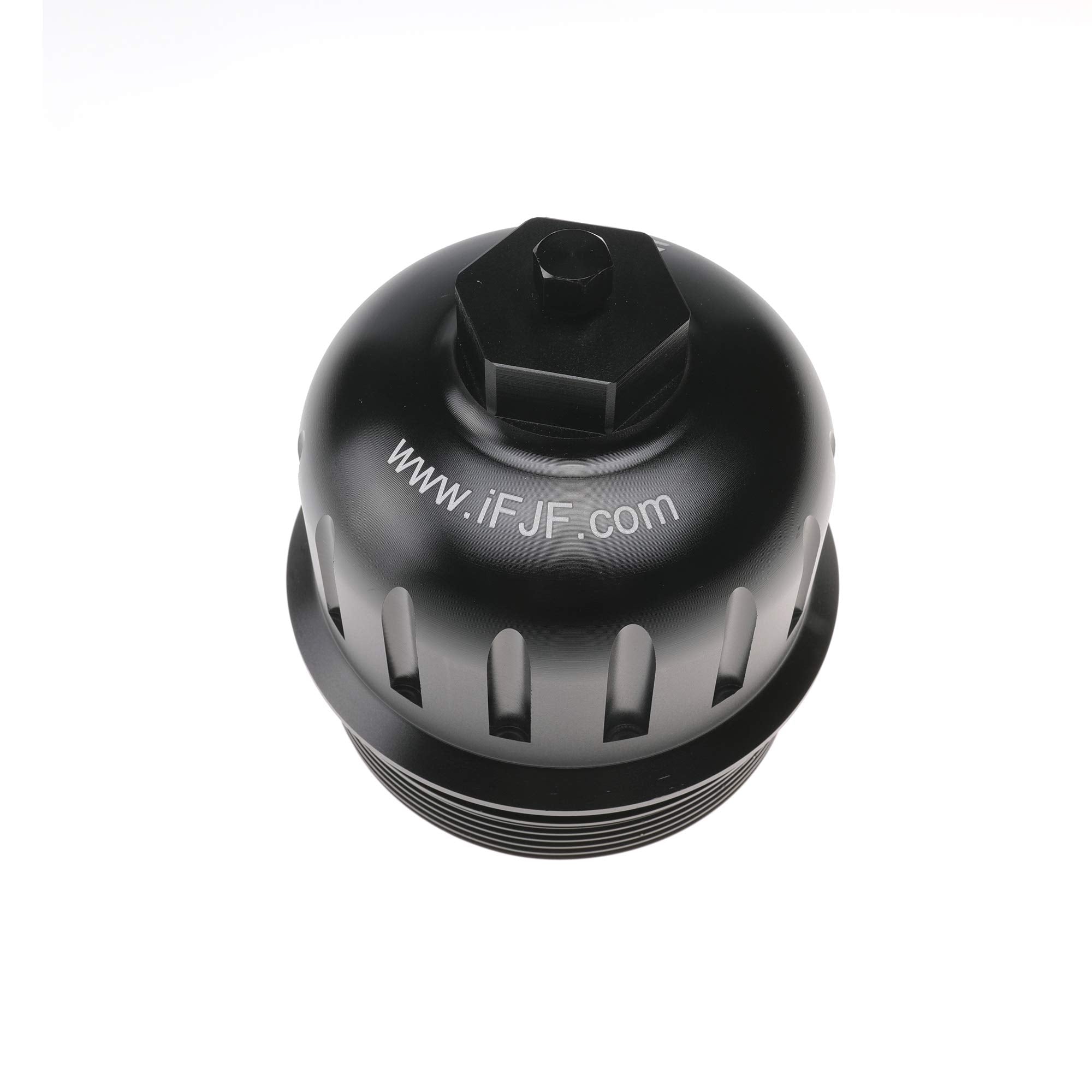 iFJF 134001 Black Fuel Filter Billet Aluminum Housing Cap for 2017-2024 GM Duramax 6.6L L5P Chevy Silverado/GMC Sierra 2500HD 3500HD