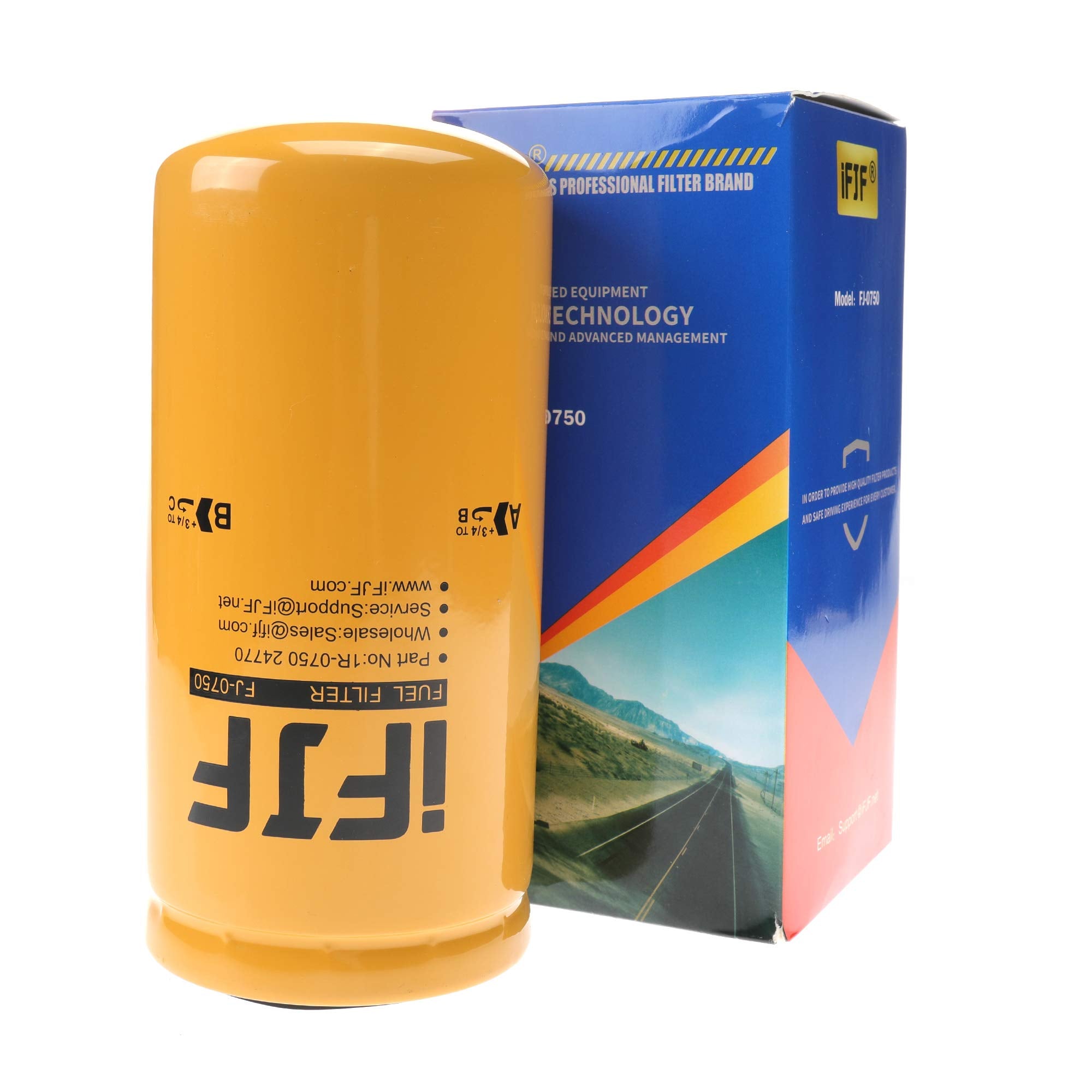 iFJF 1R-0750 Fuel Filter for Duramax 6.6L 2001-2016 Chevy Silverado/GMC Sierra 2500HD 3500HD Caterpillar D4E D6HLGP Secondary 3114