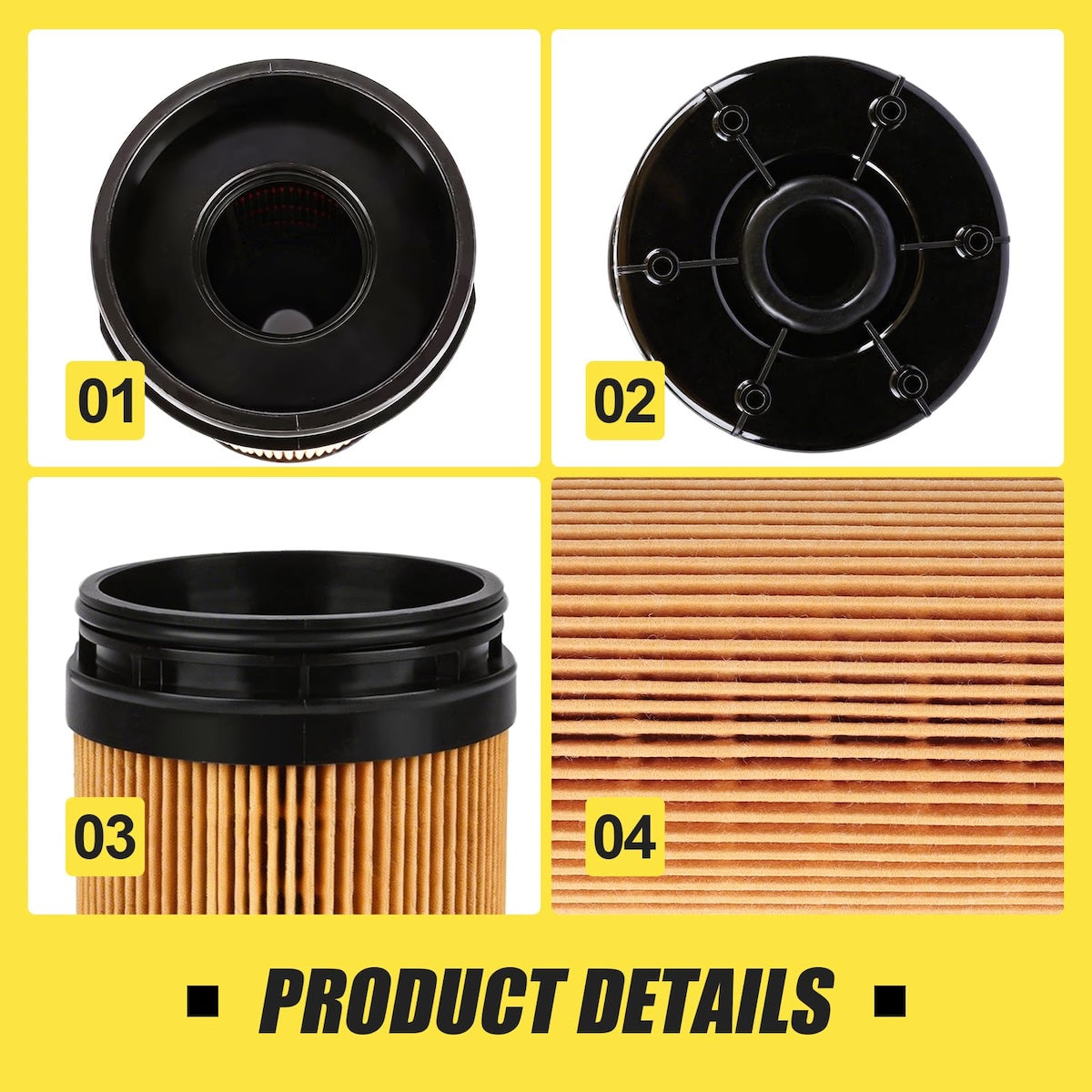 iFJF 68677810AA Oil Filter packaging — includes 1 oil filter and 1 pre-lubricated O-ring gasket, ready to install out of the box