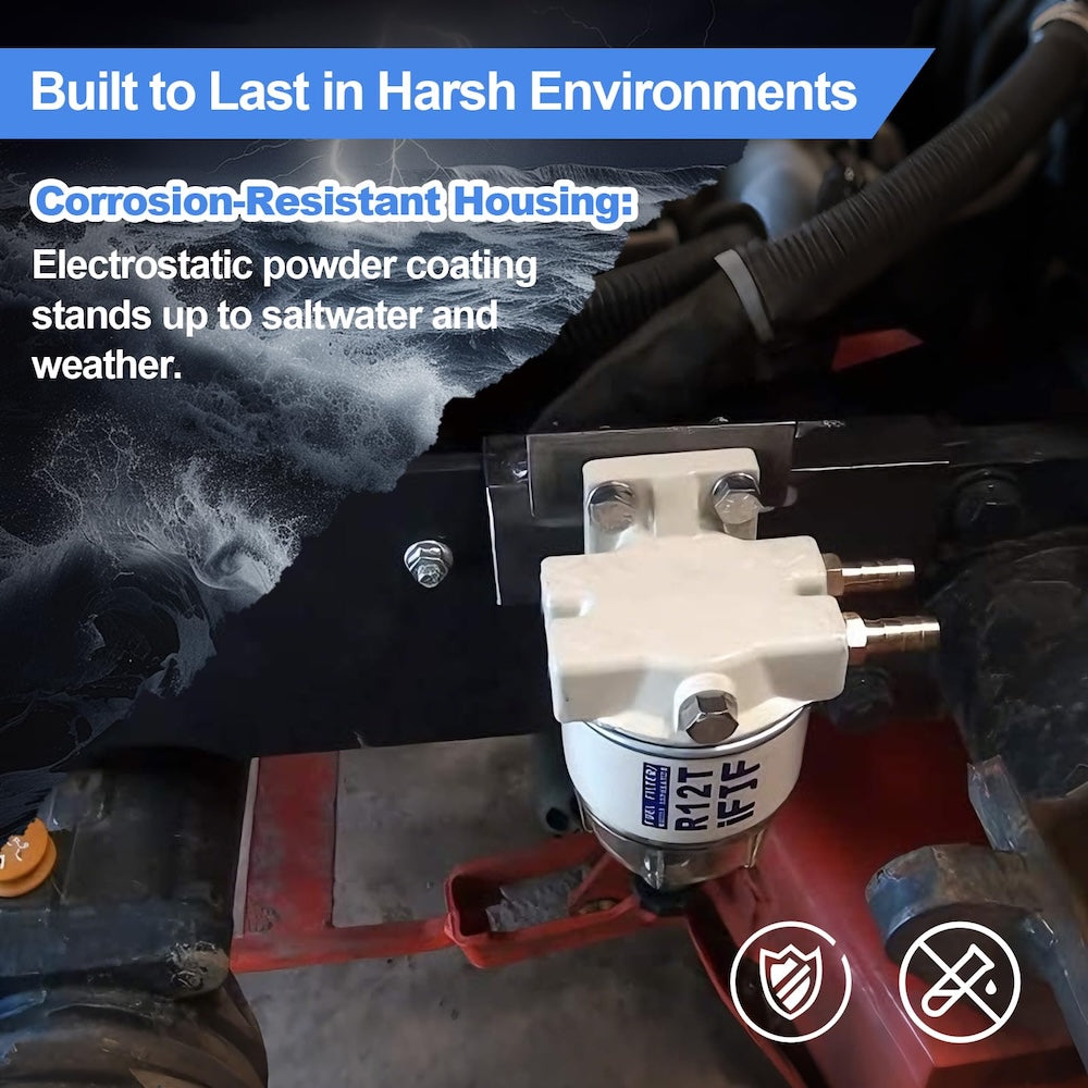 R12T Fuel Water Separator — Package Contents Unboxed
