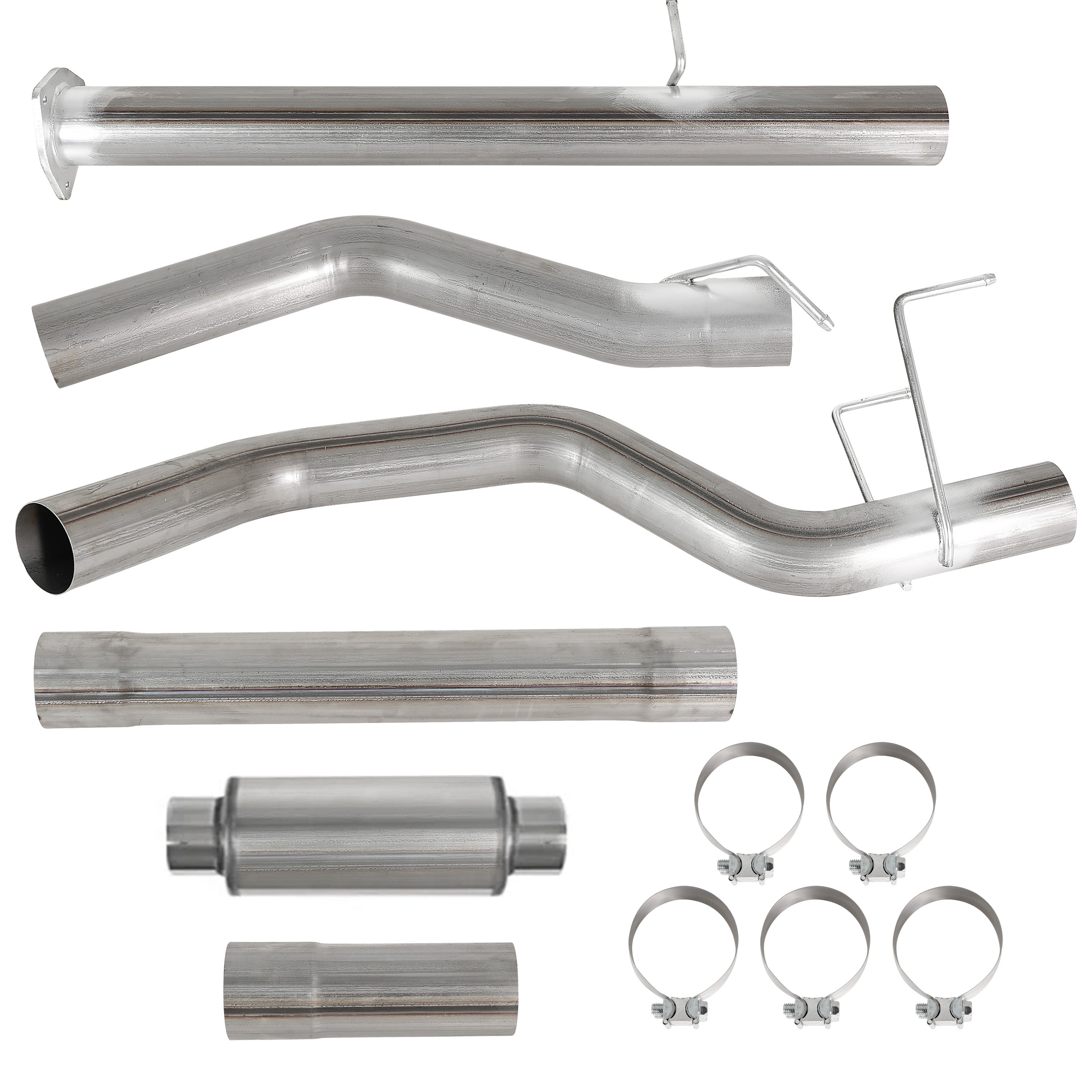 4" DPF Delete Pipe (With Muffler) | 2013-2018 Ram Cummins 6.7L