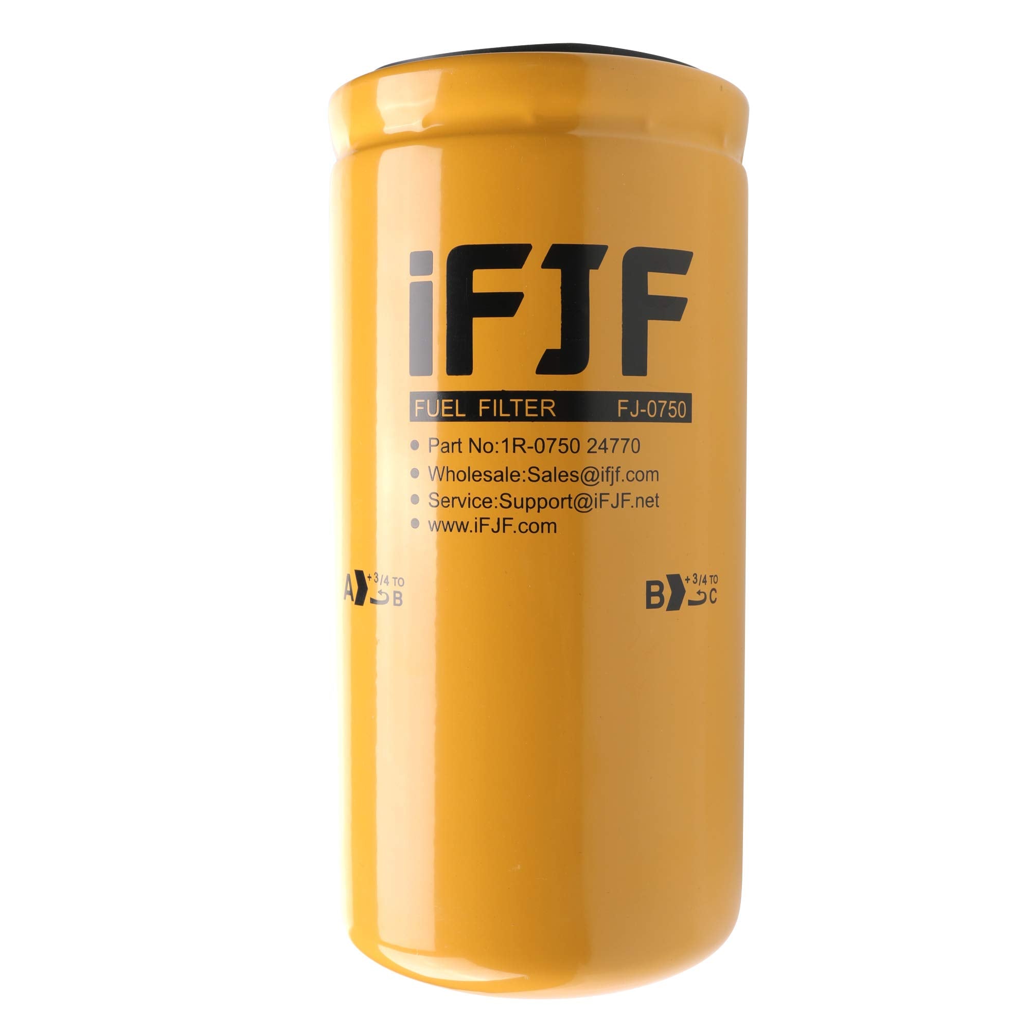 iFJF 1R-0750 Fuel Filter for Duramax 6.6L 2001-2016 Chevy Silverado/GMC Sierra 2500HD 3500HD Caterpillar D4E D6HLGP Secondary 3114