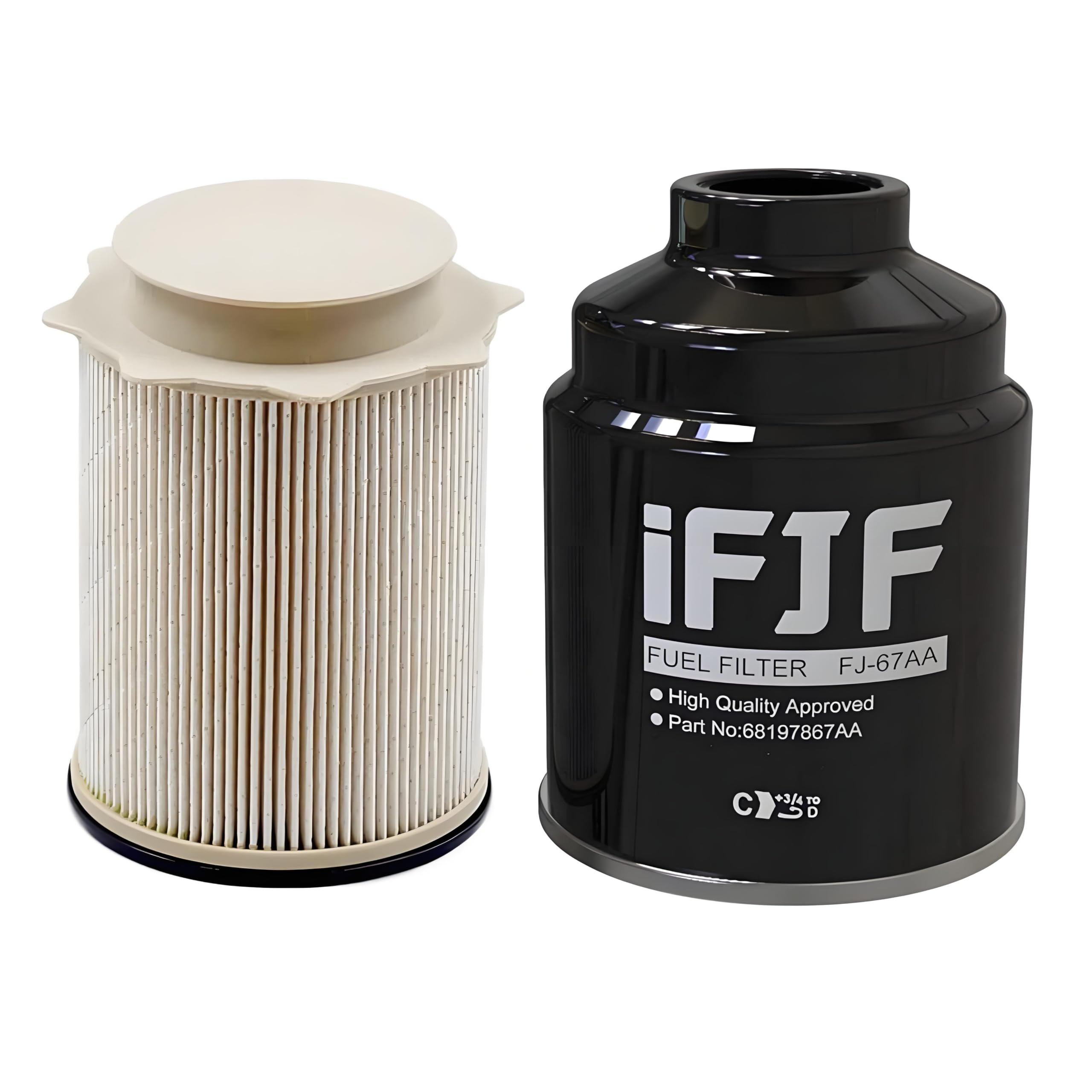 iFJF 68197867AA 68157291AA Fuel Filter for 2013-2018 Dodge Ram 2500-5500 6.7L Cummins Diesel